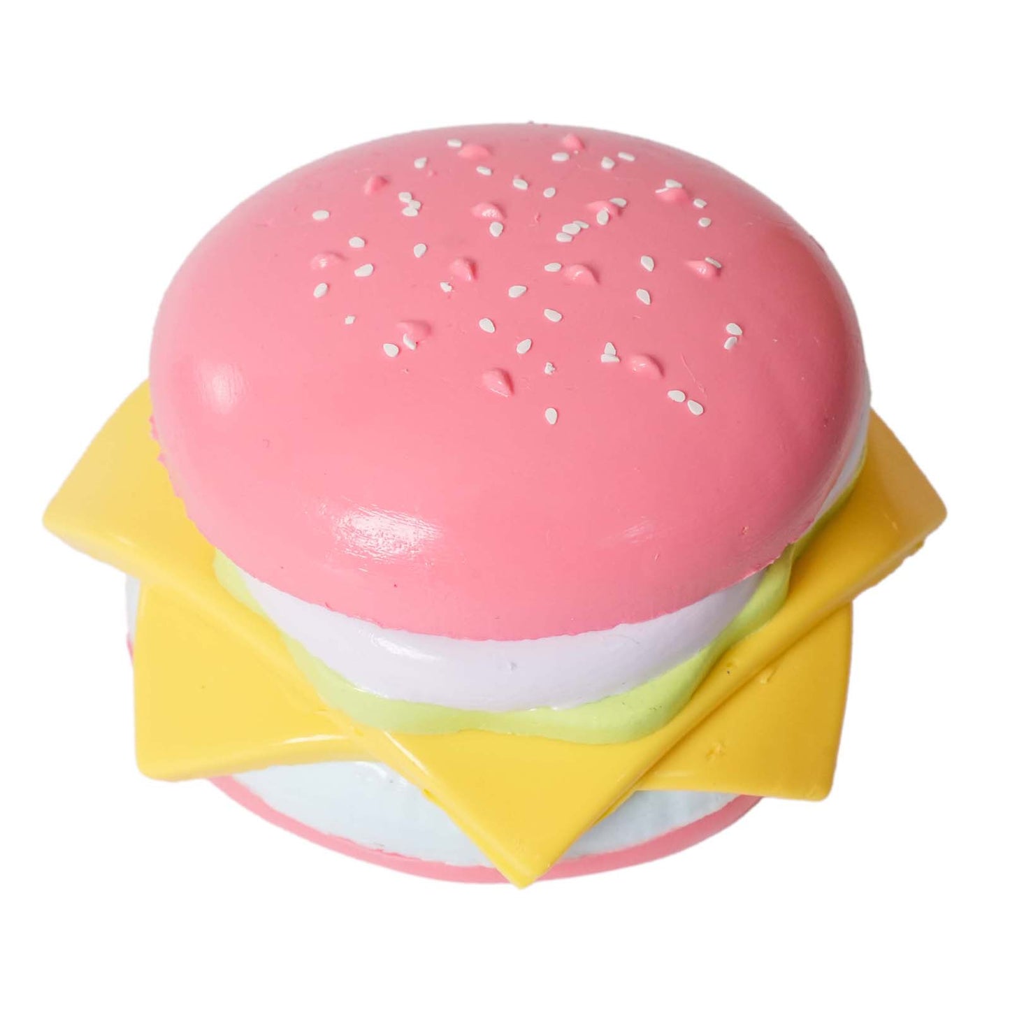 Pink Big Burger Taba Squishy