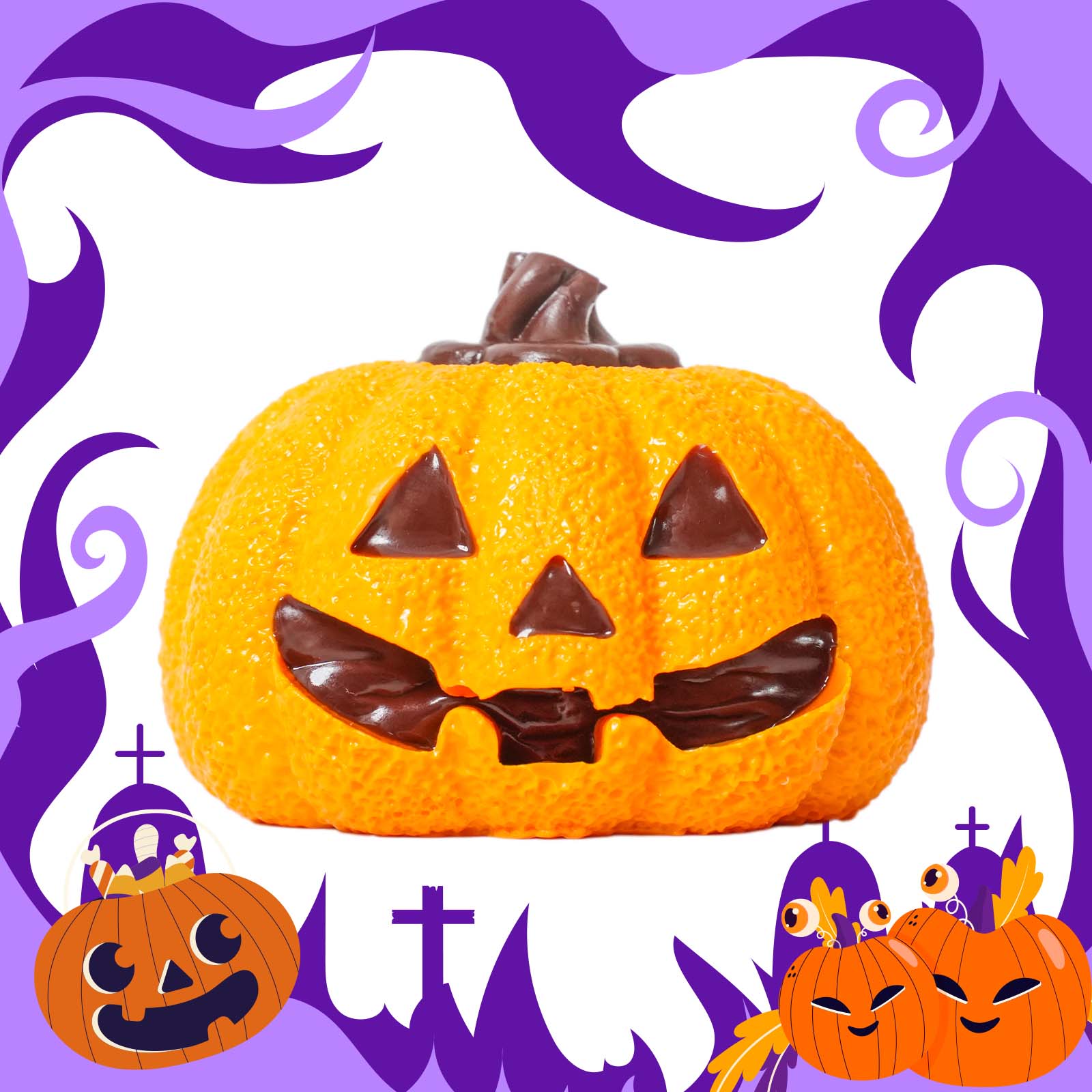 Glow pumpkin Taba Squishy