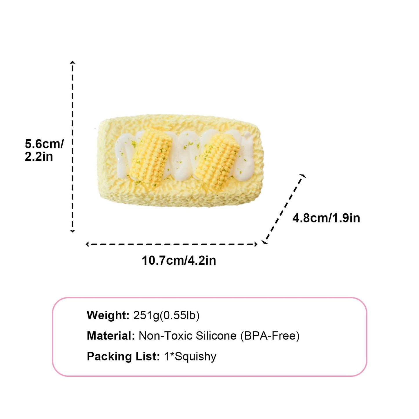 long Corn Riceball Taba Squishy
