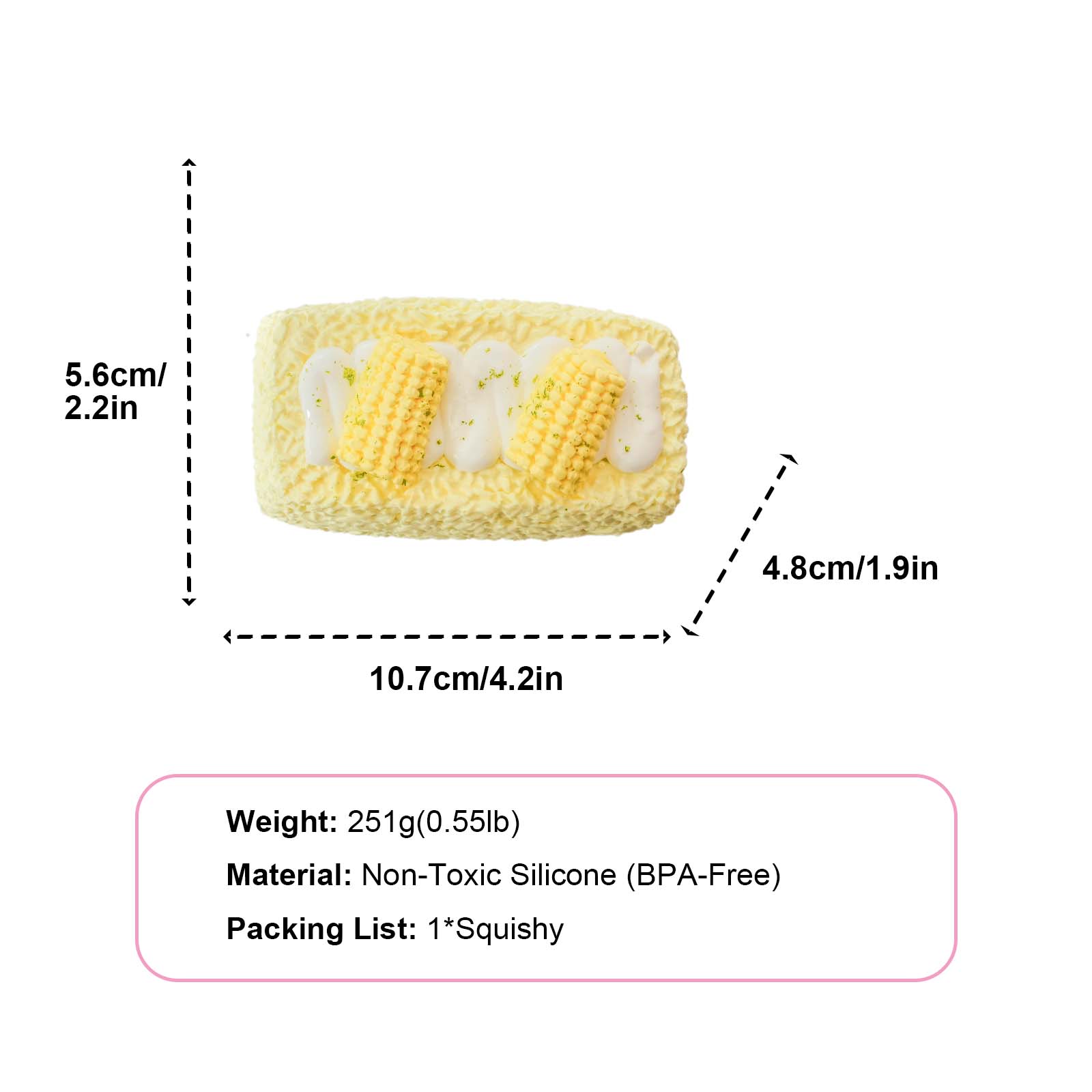 long Corn Riceball Taba Squishy