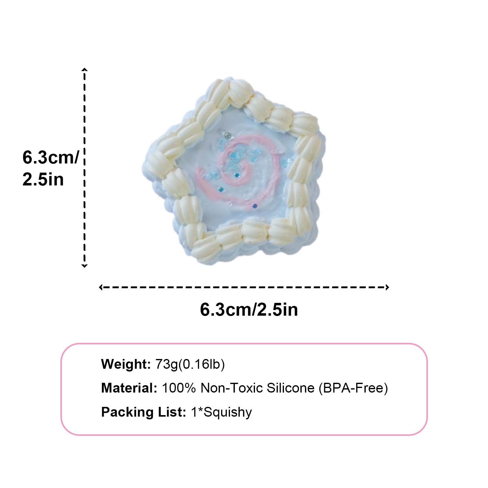 Creamy Star cake Taba Squishy