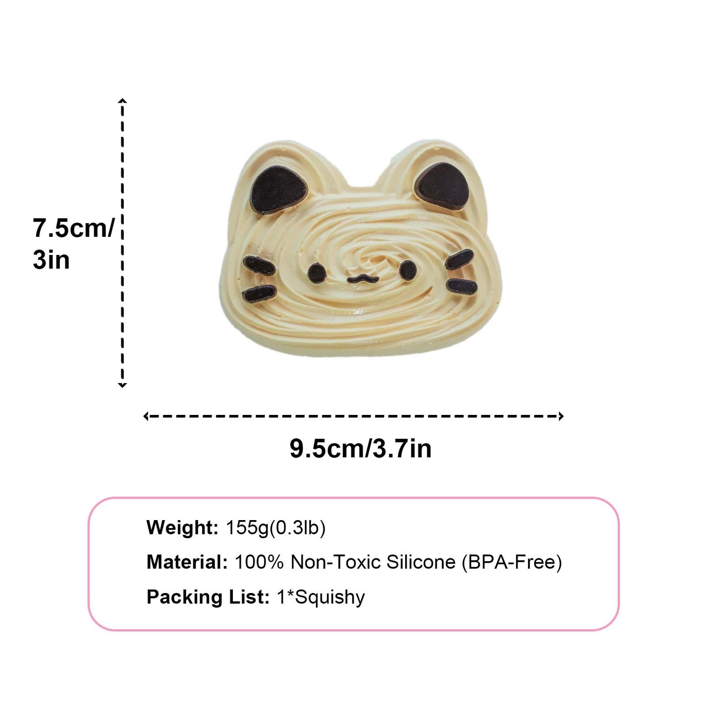 Cream thread kitty Taba Squishy