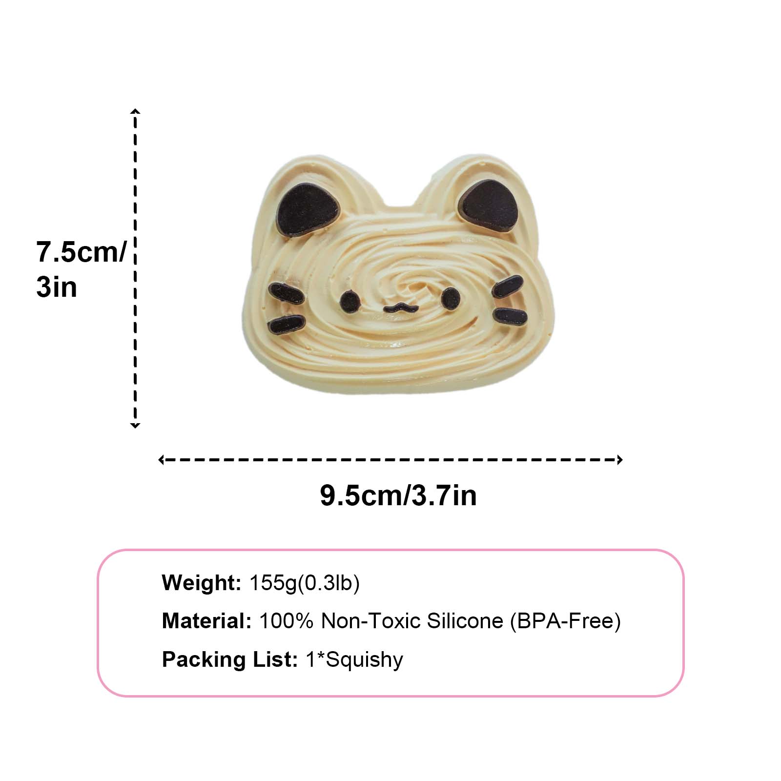 Cream thread kitty Taba Squishy