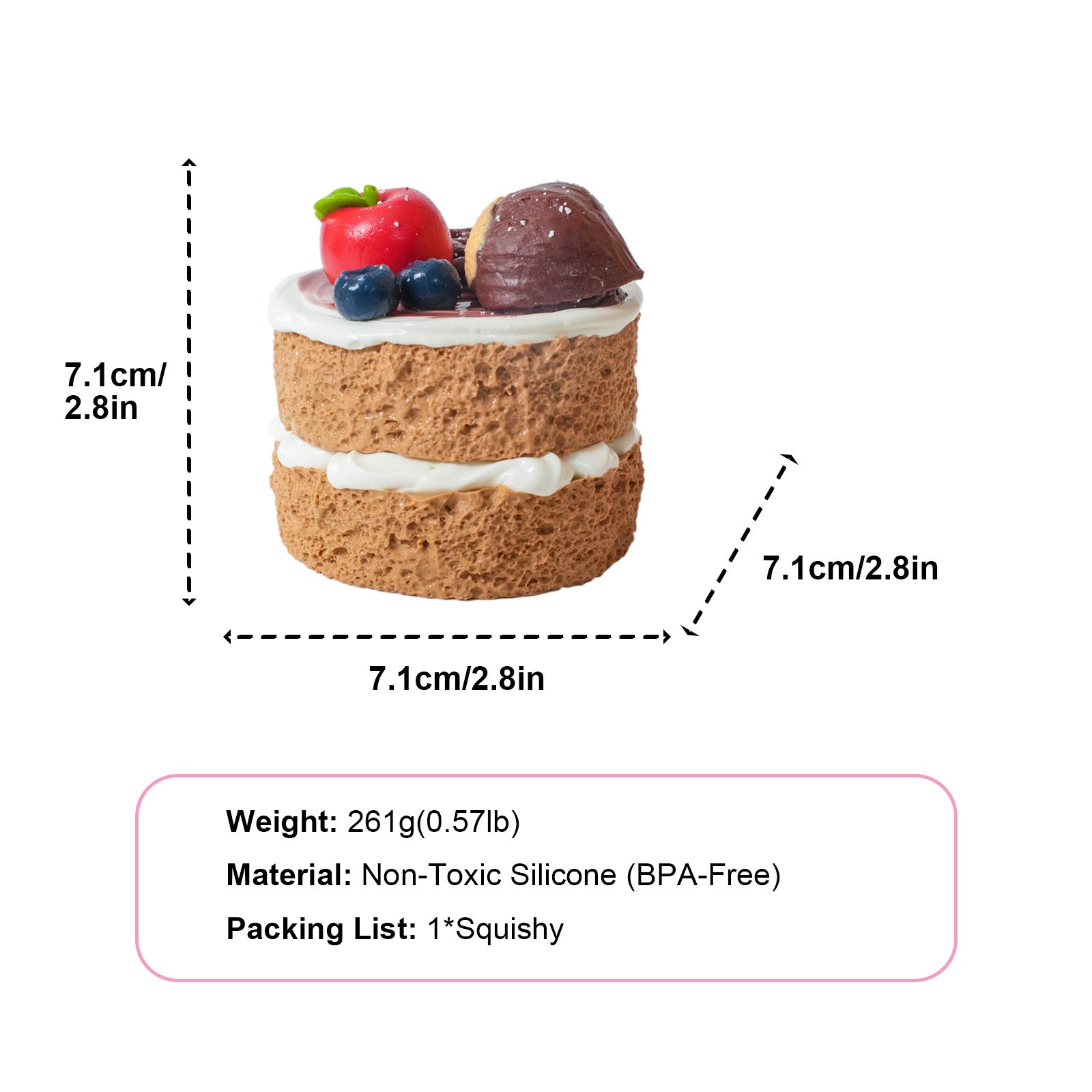 Chestnut Mousse Taba Squishy