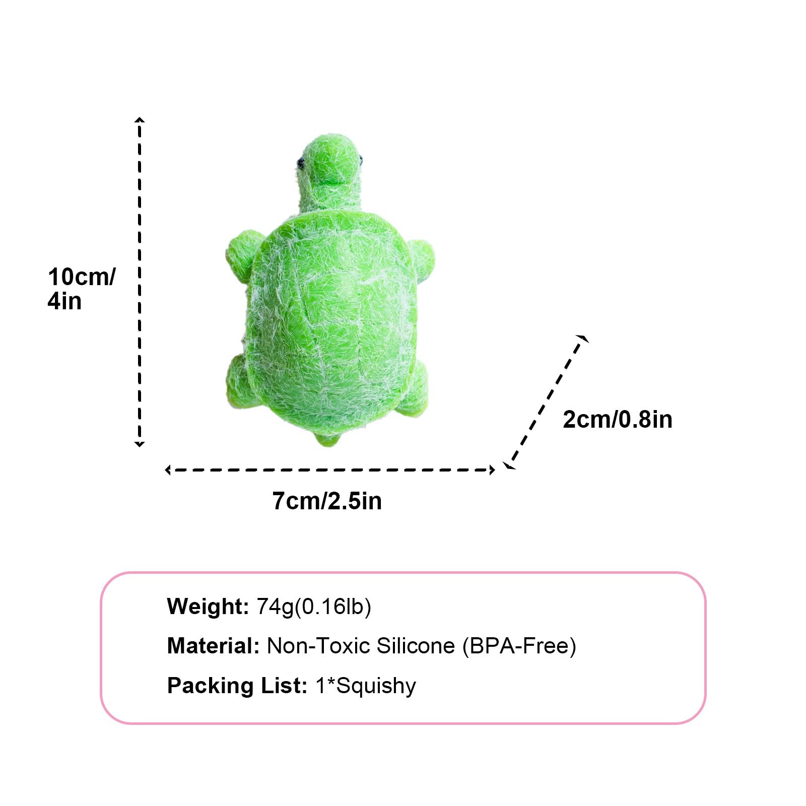 Fluffy Green Turtle Taba Squishy