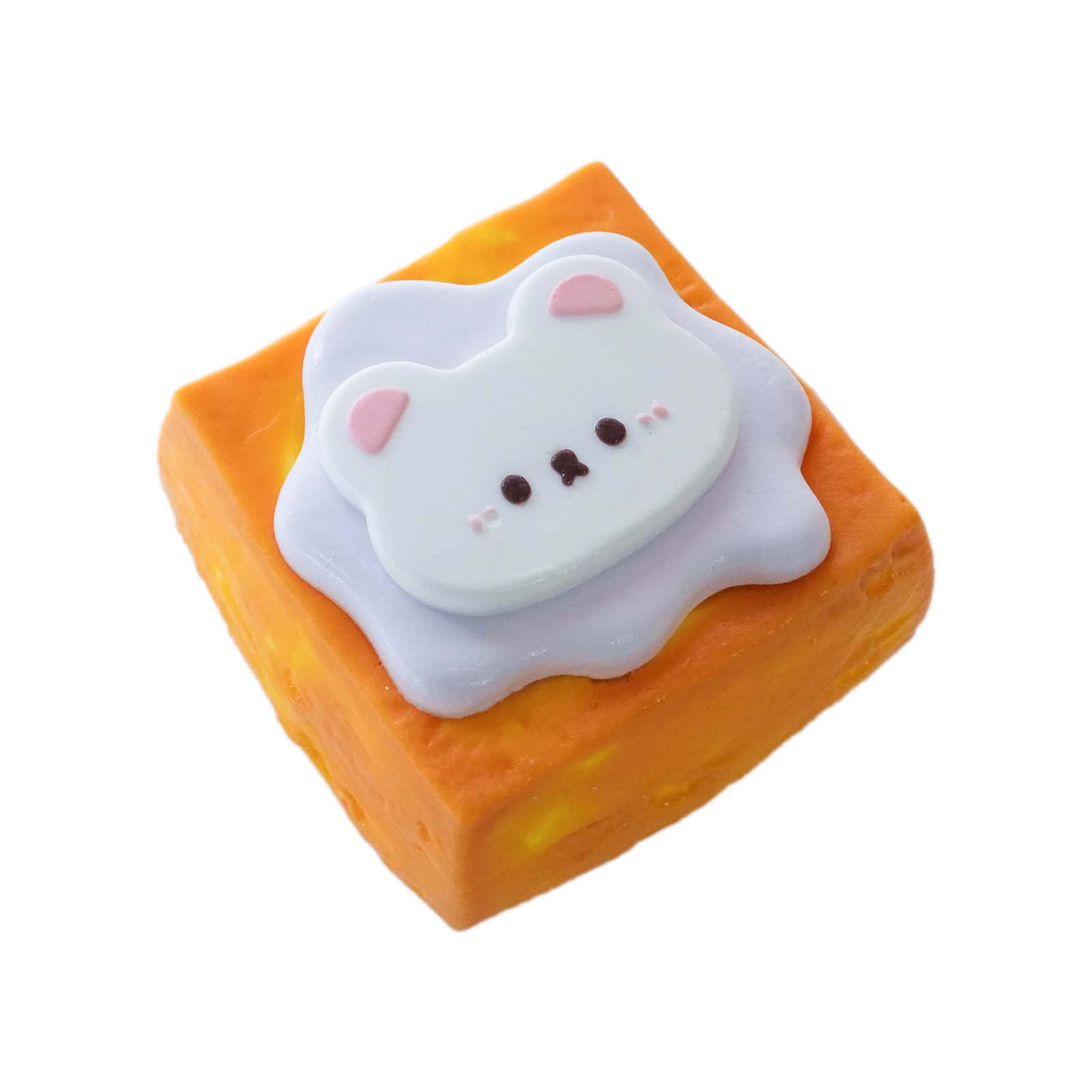 Orange Creamy bear Taba Squishy
