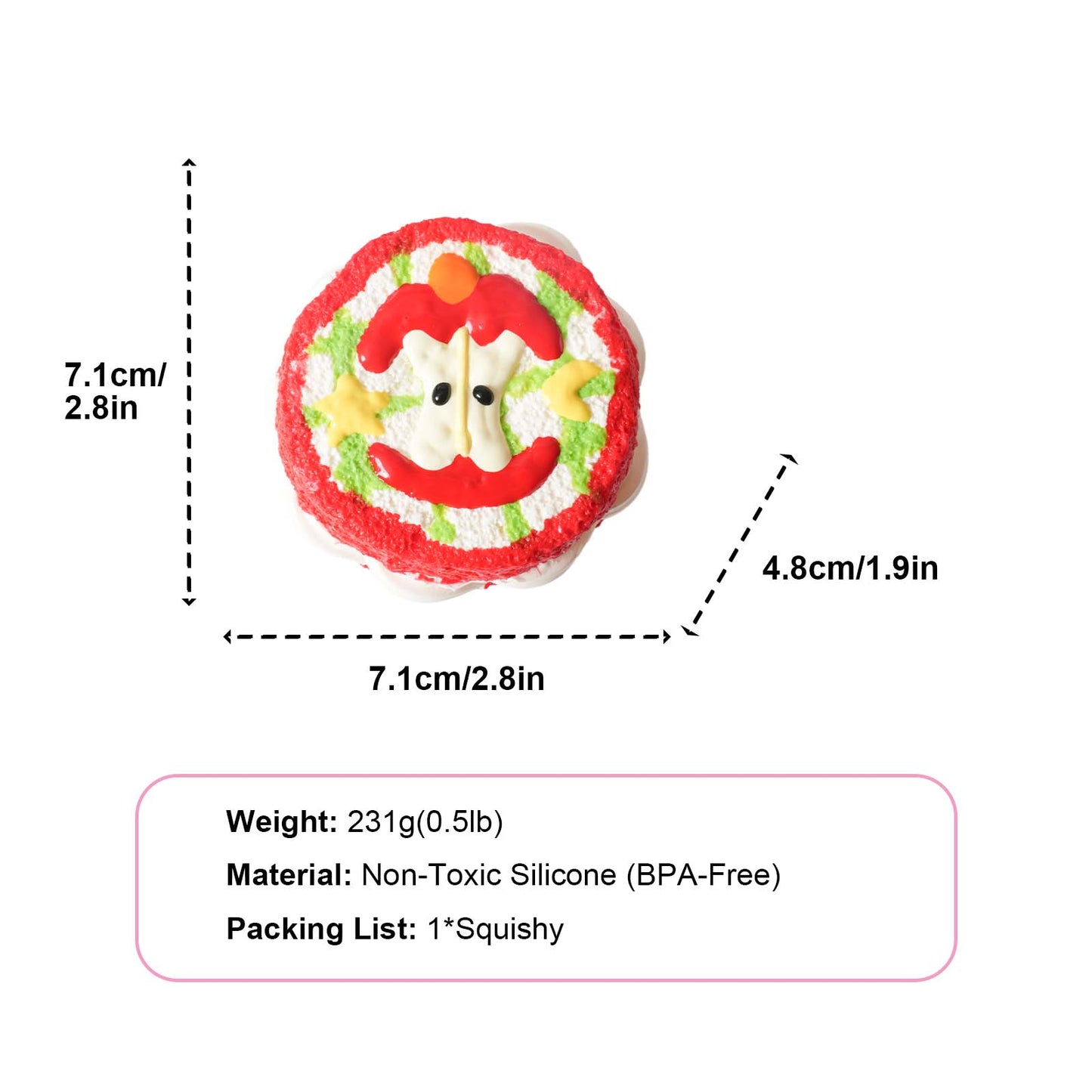 Round Apple Toast Taba Squishy