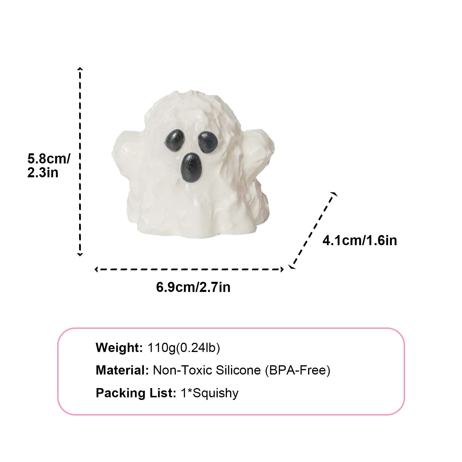 Haunting ghost Taba Squishy