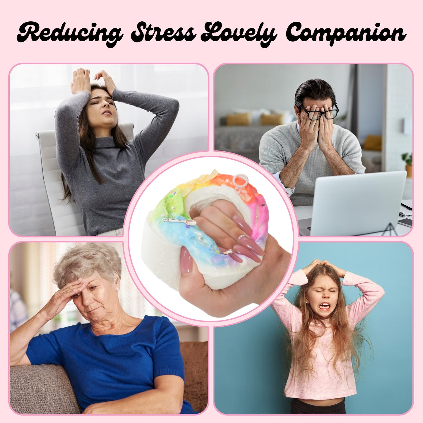 Rainbow Donuts Taba Squishy