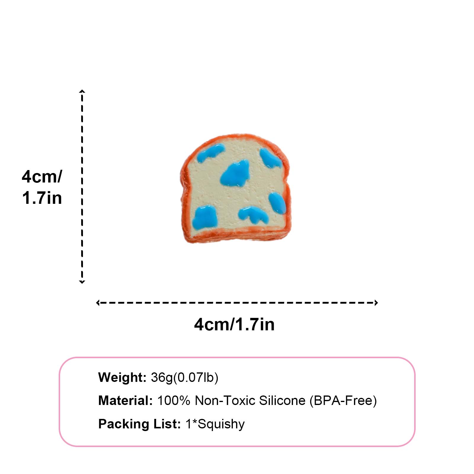 Blue Speckled Toast Taba Squishy