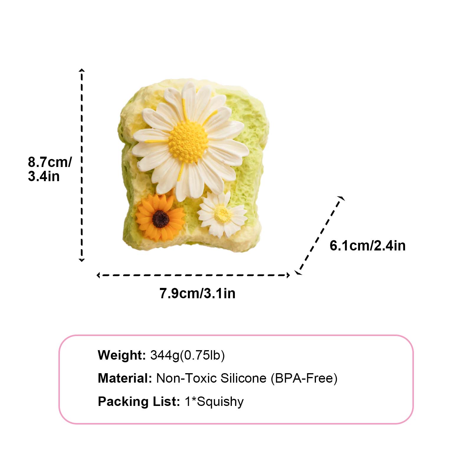 Flower toast Taba Squishy