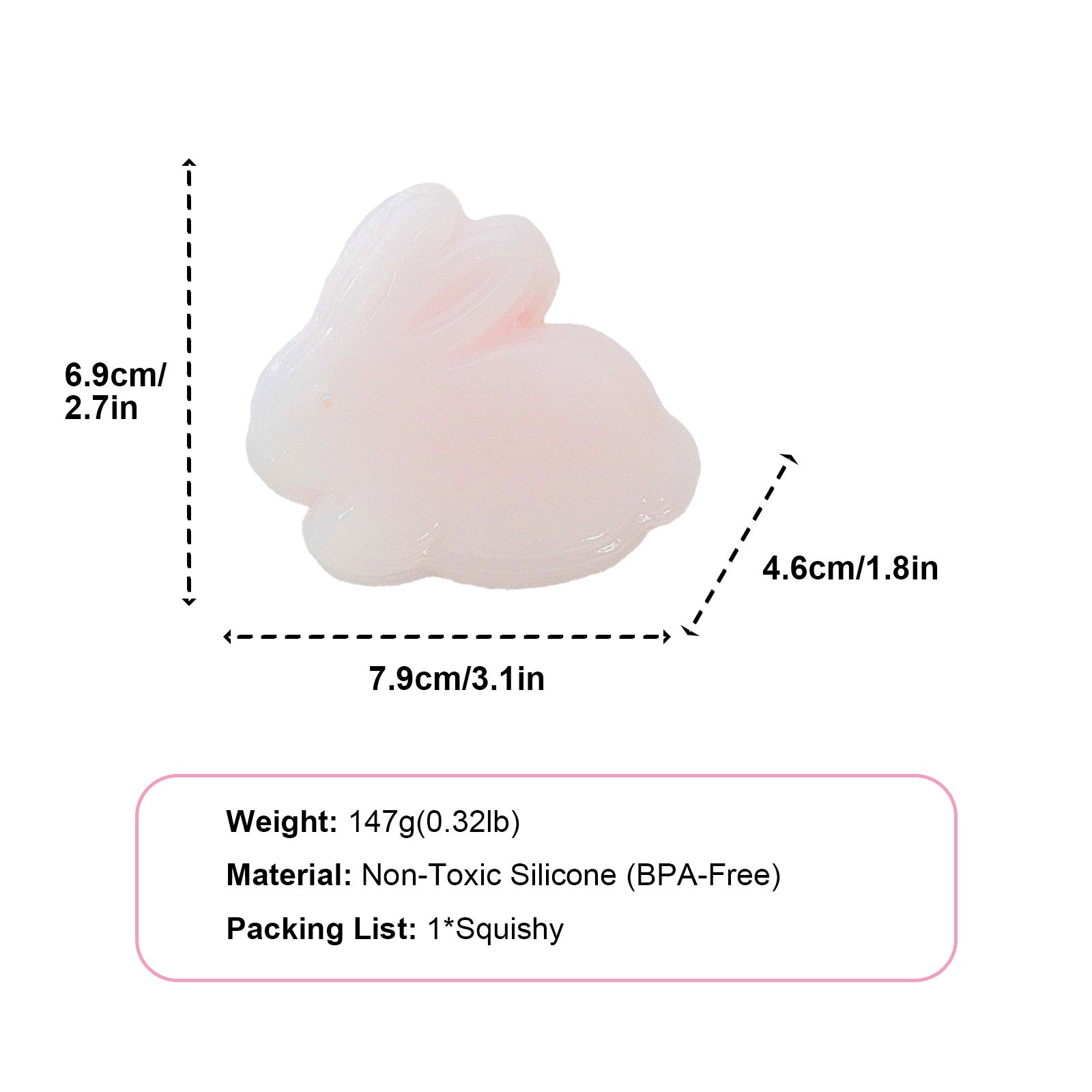 SnowSkin Rabbit Taba Squishy