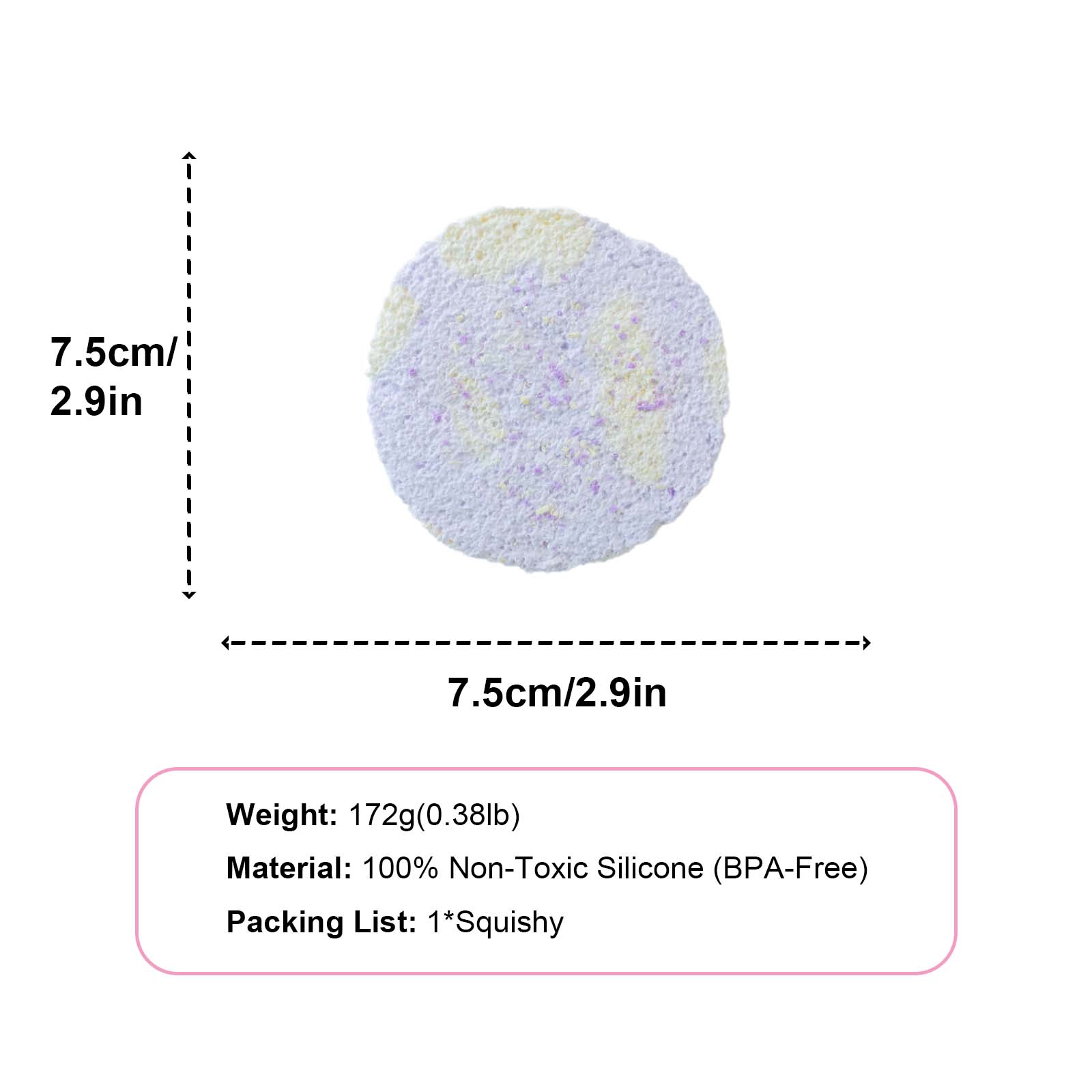 Grape round toast Taba Squishy