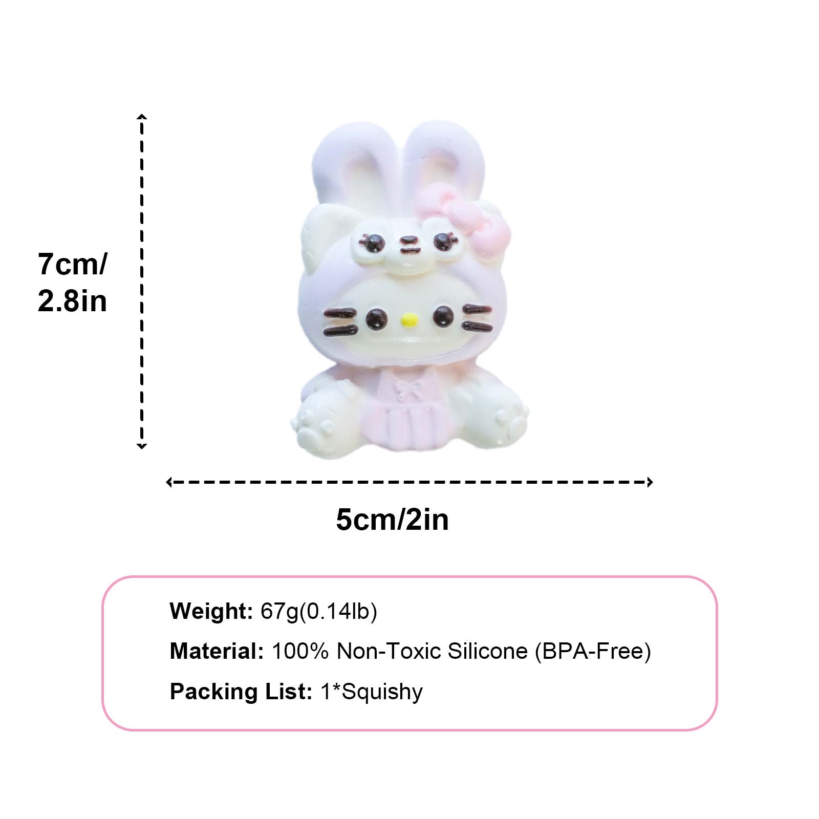 bunny ear kitty Taba Squishy
