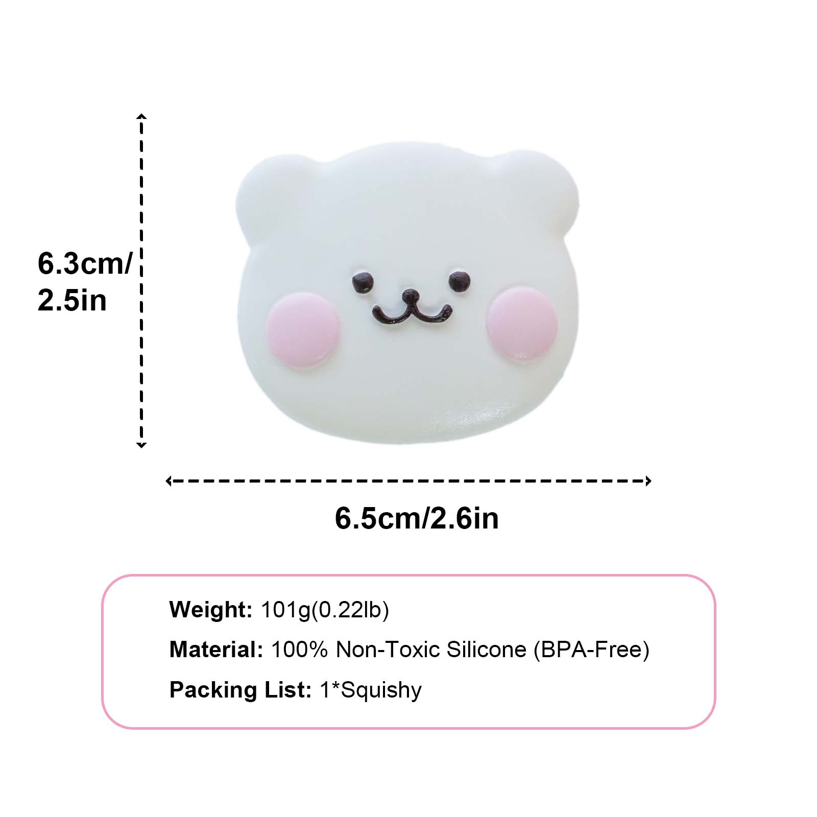 Naive white bear Taba Squishy
