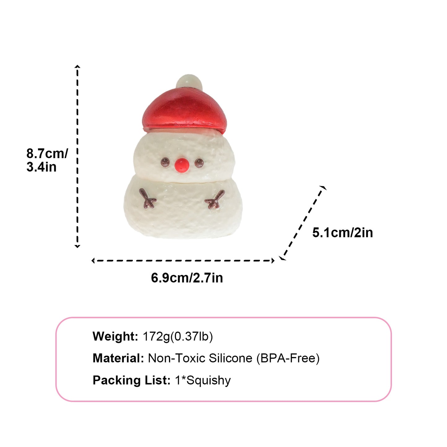 Hat Snowman Taba Squishy