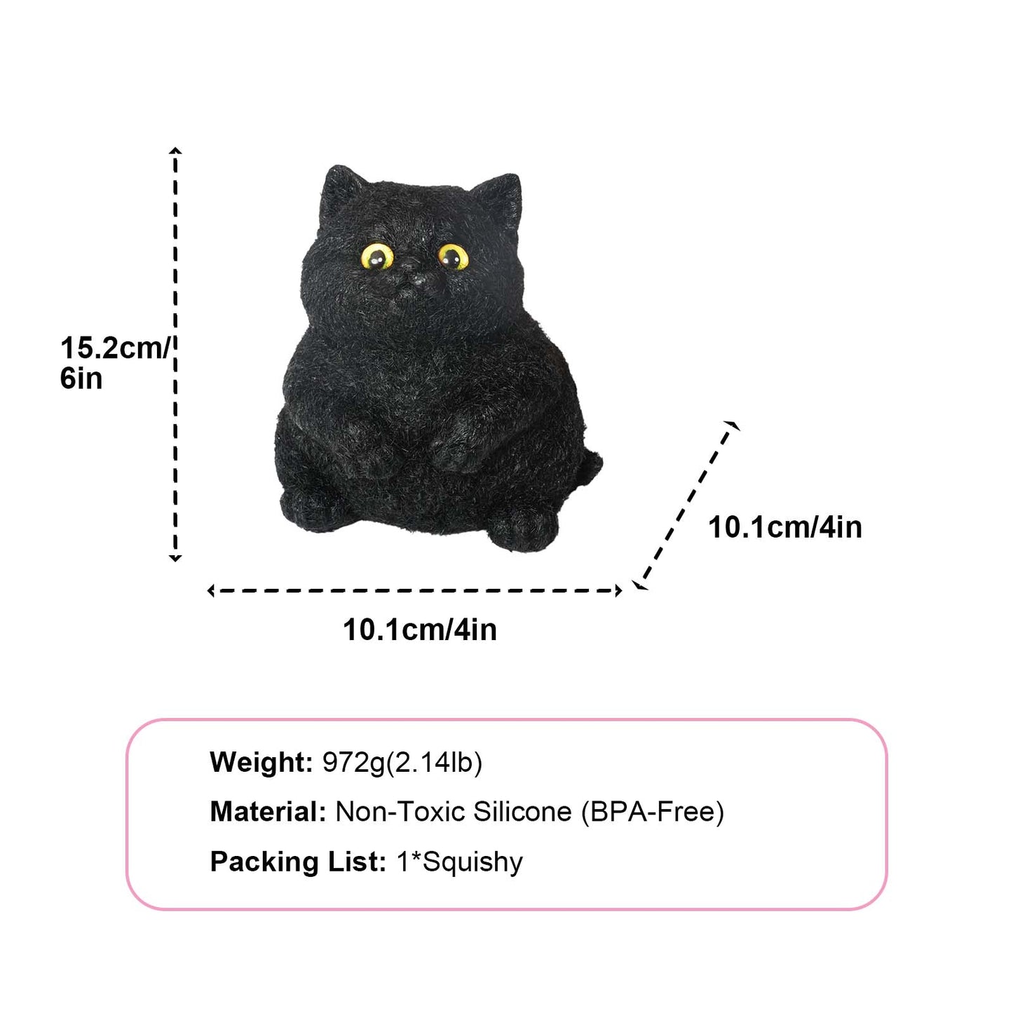 Big Black Cat Taba Squishy