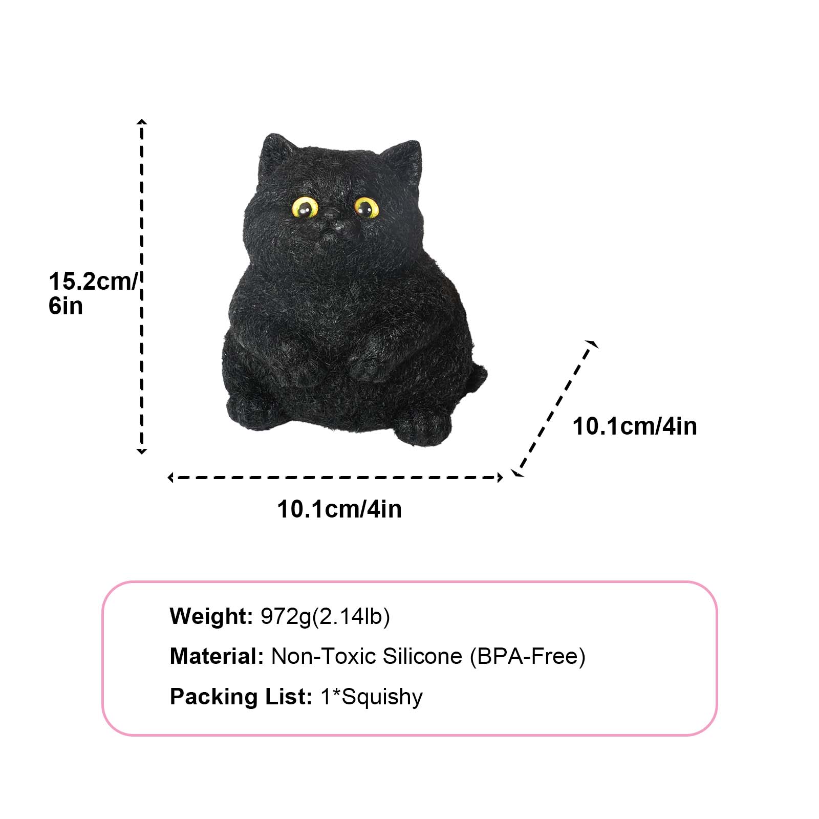 Big Black Cat Taba Squishy
