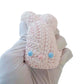 Pink yarn bunny Taba Squishy
