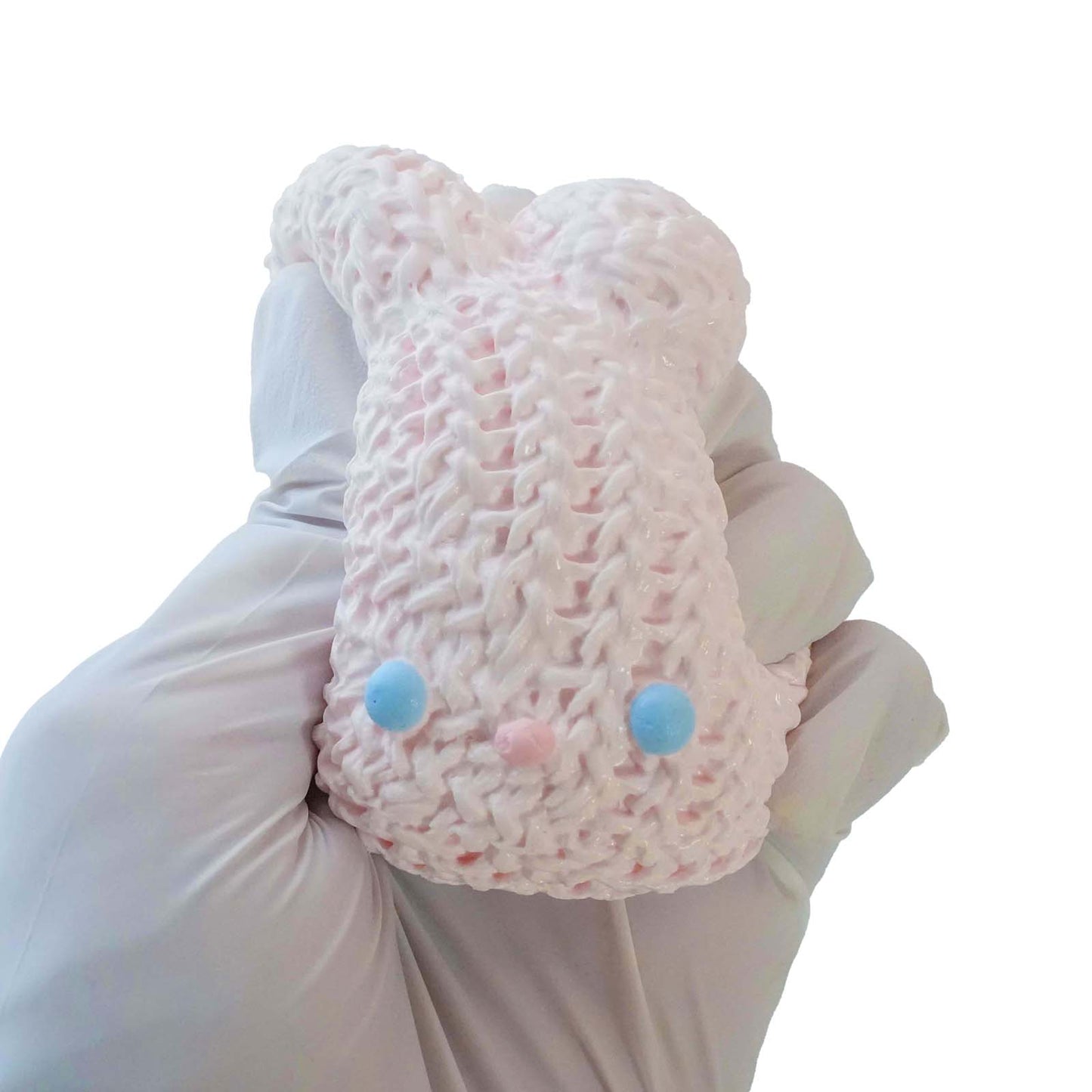 Pink yarn bunny Taba Squishy