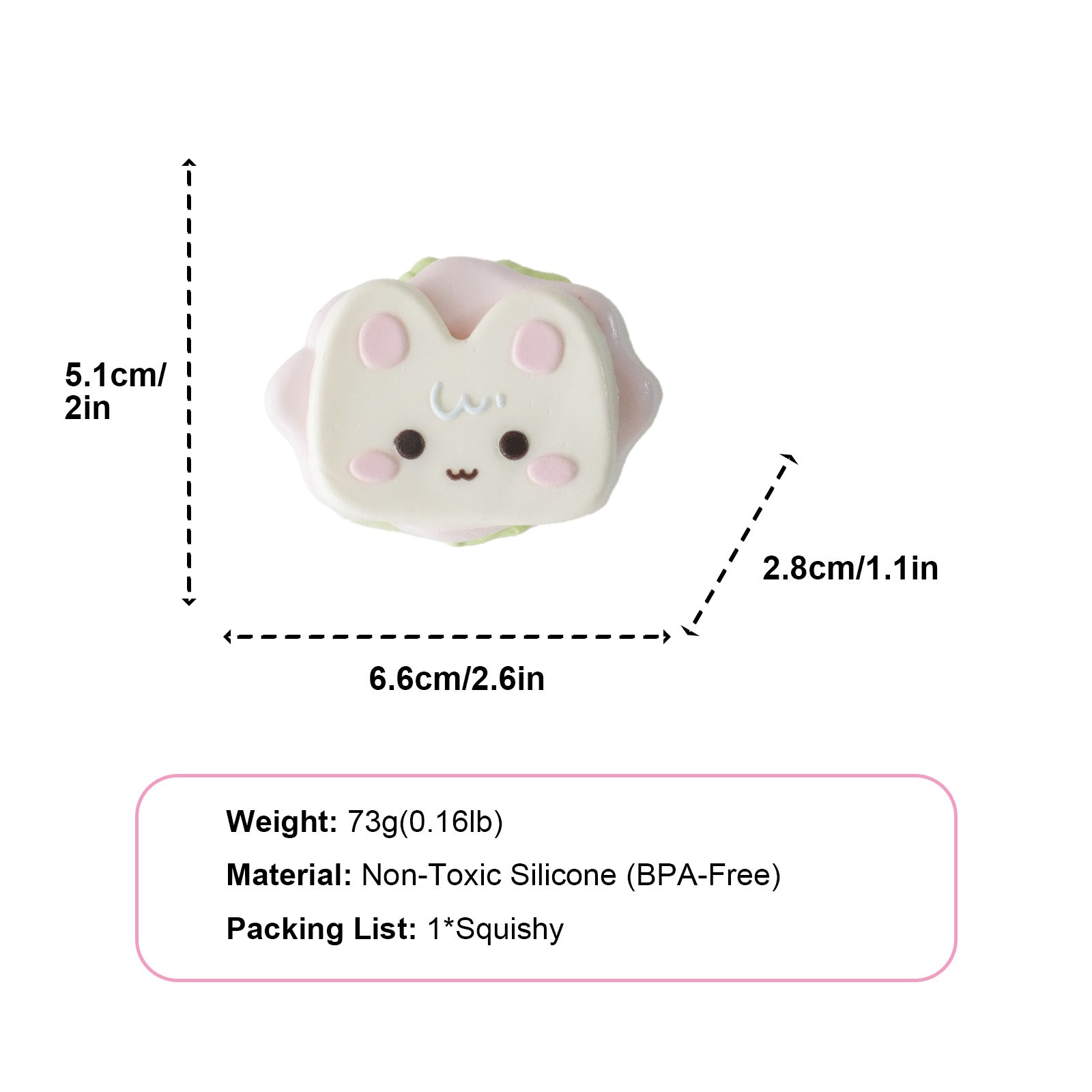 Bunny Burger Taba Squishy