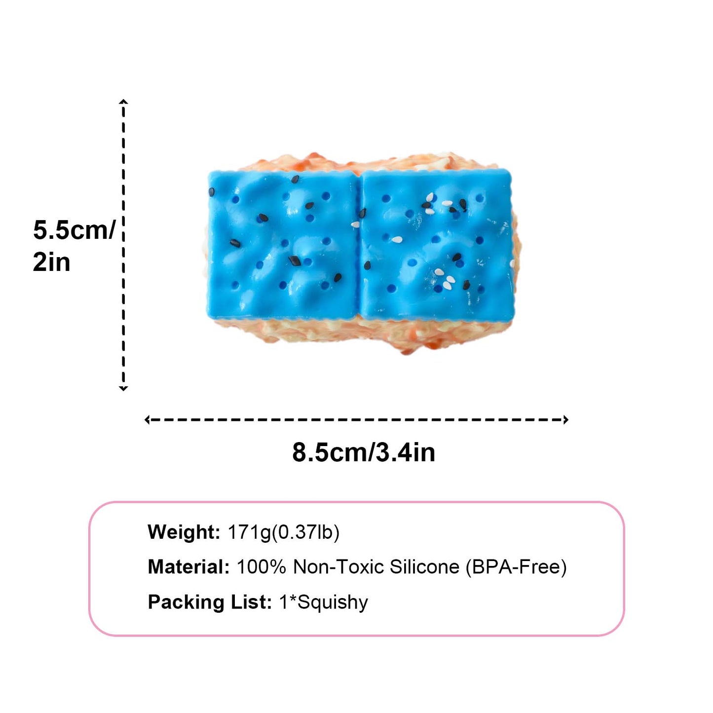 Blue Frosted Cookie Taba Squishy