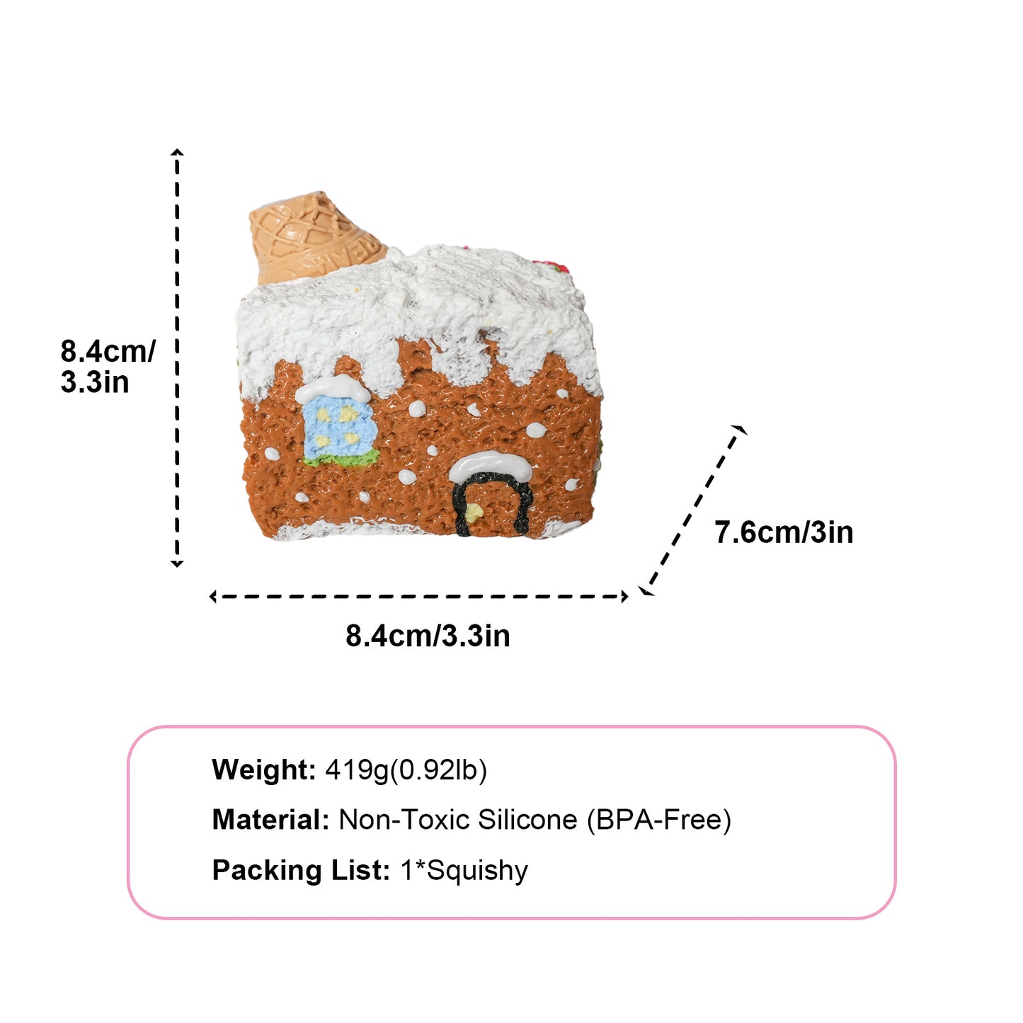 Snow House Toast Taba Squishy