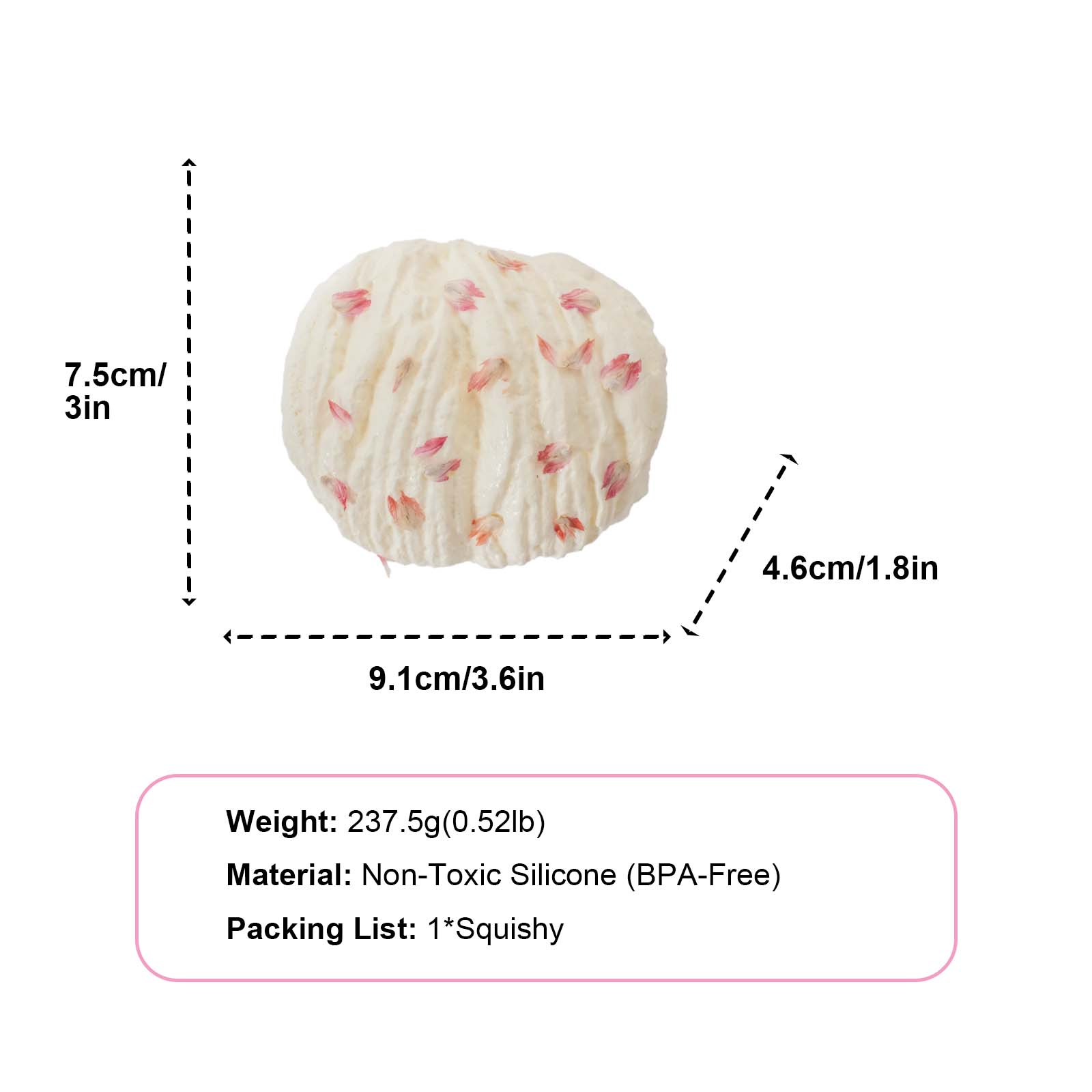 Flower Roll Cake Taba Squishy