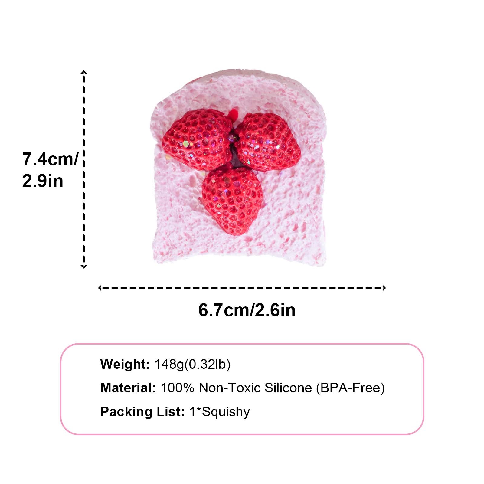 strawberry toast Taba Squishy