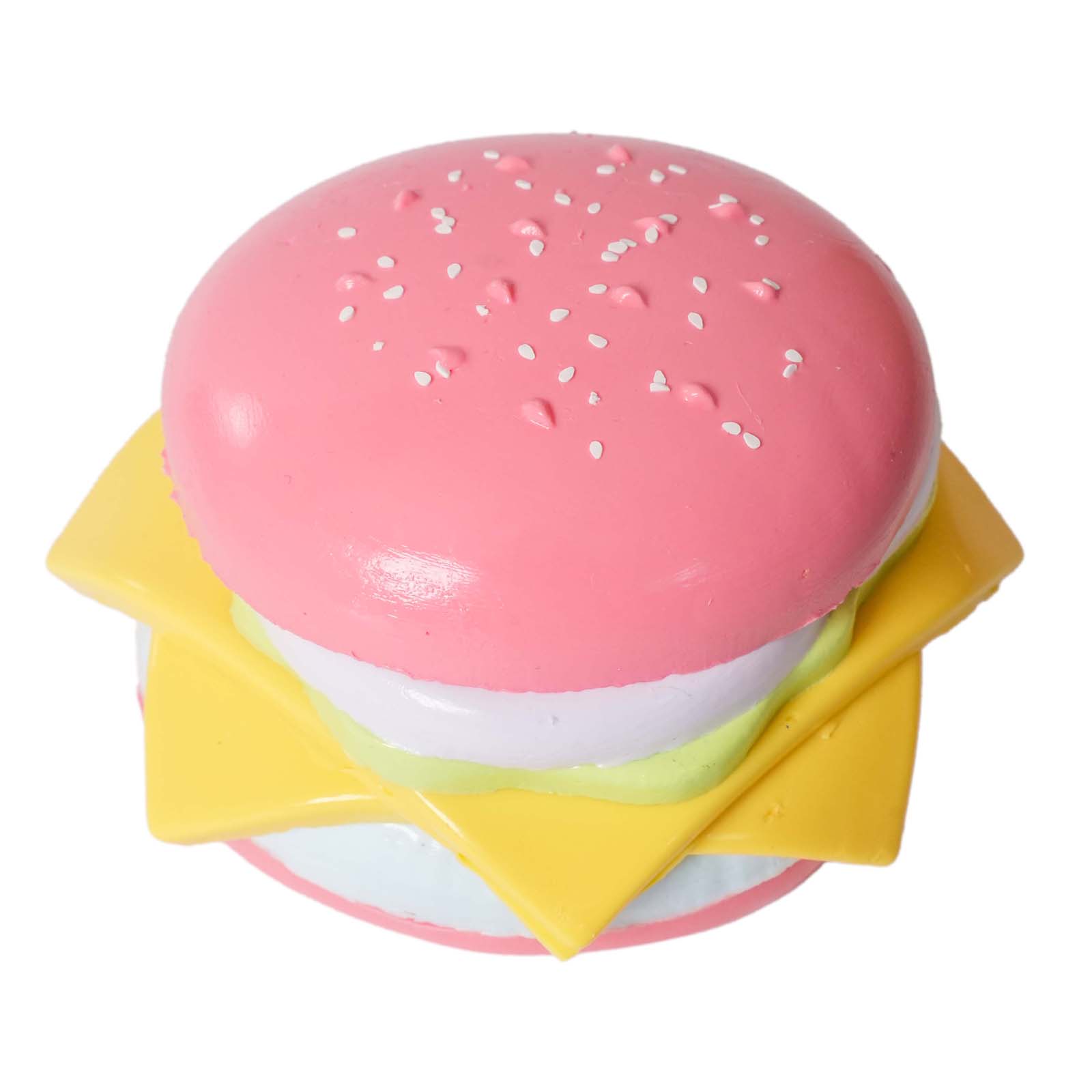 Pink Big Burger Taba Squishy