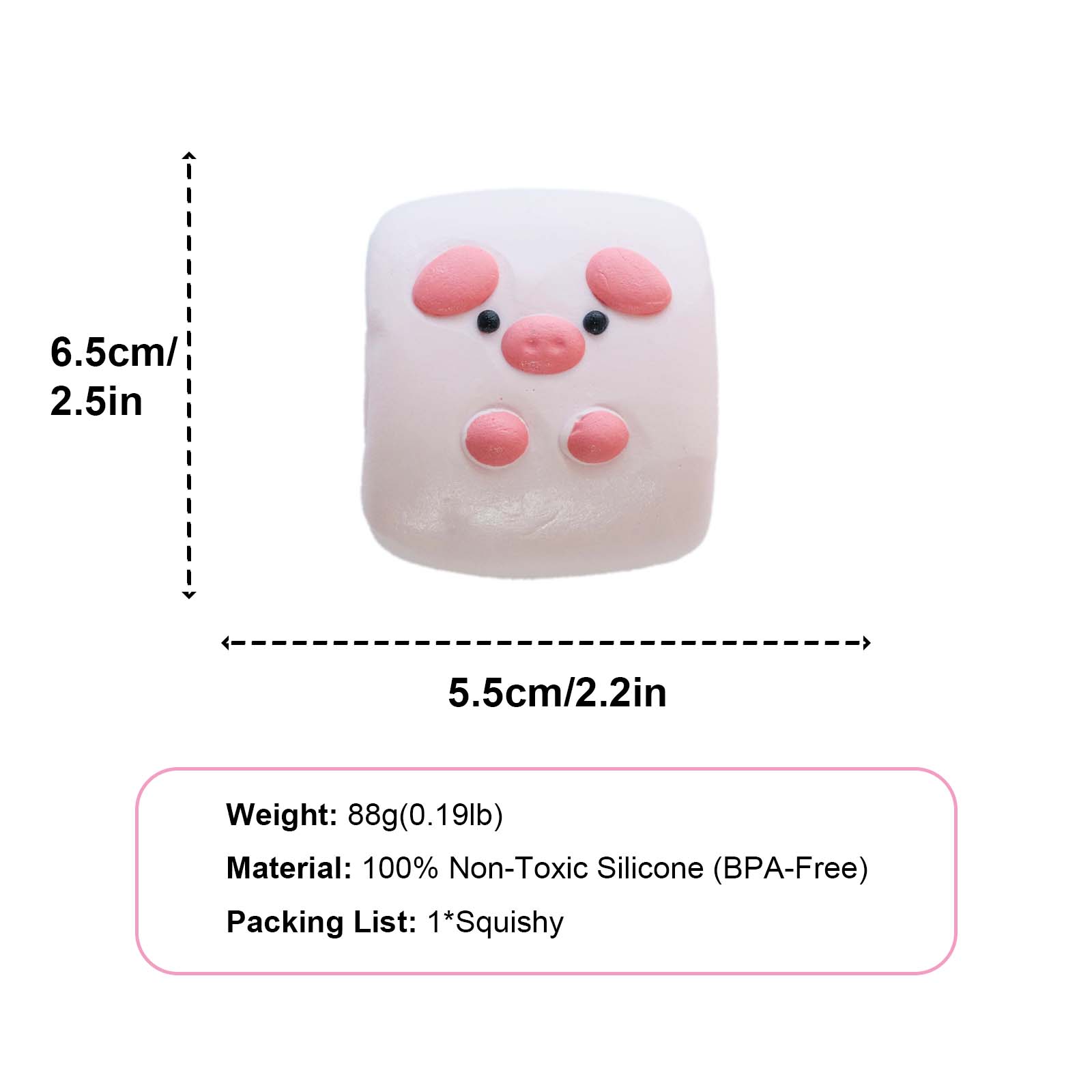 Square piggy Taba Squishy