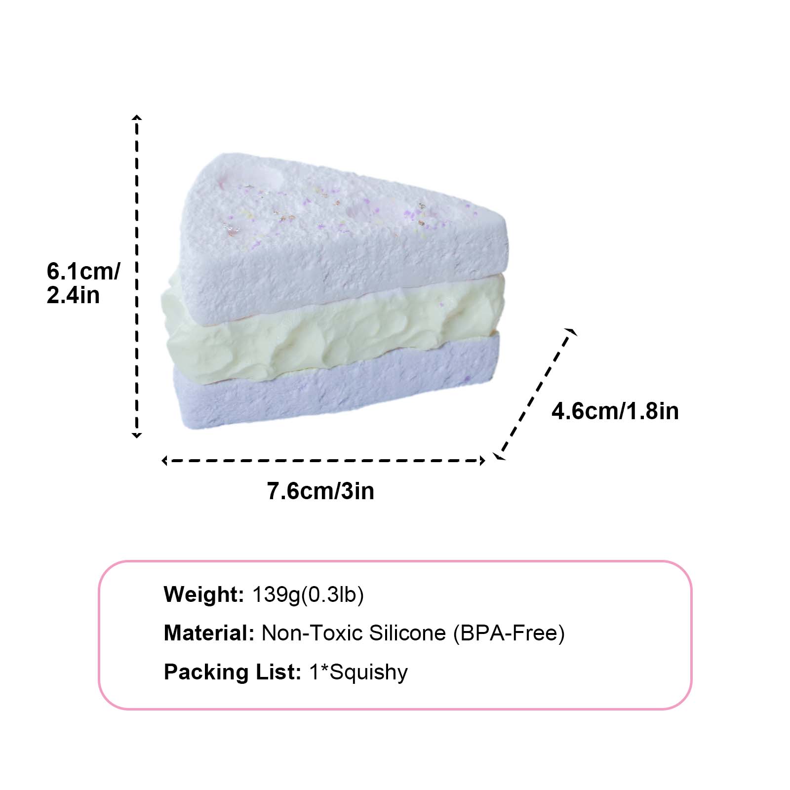 Grape triangle cake Taba Squishy