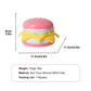 Pink Big Burger Taba Squishy