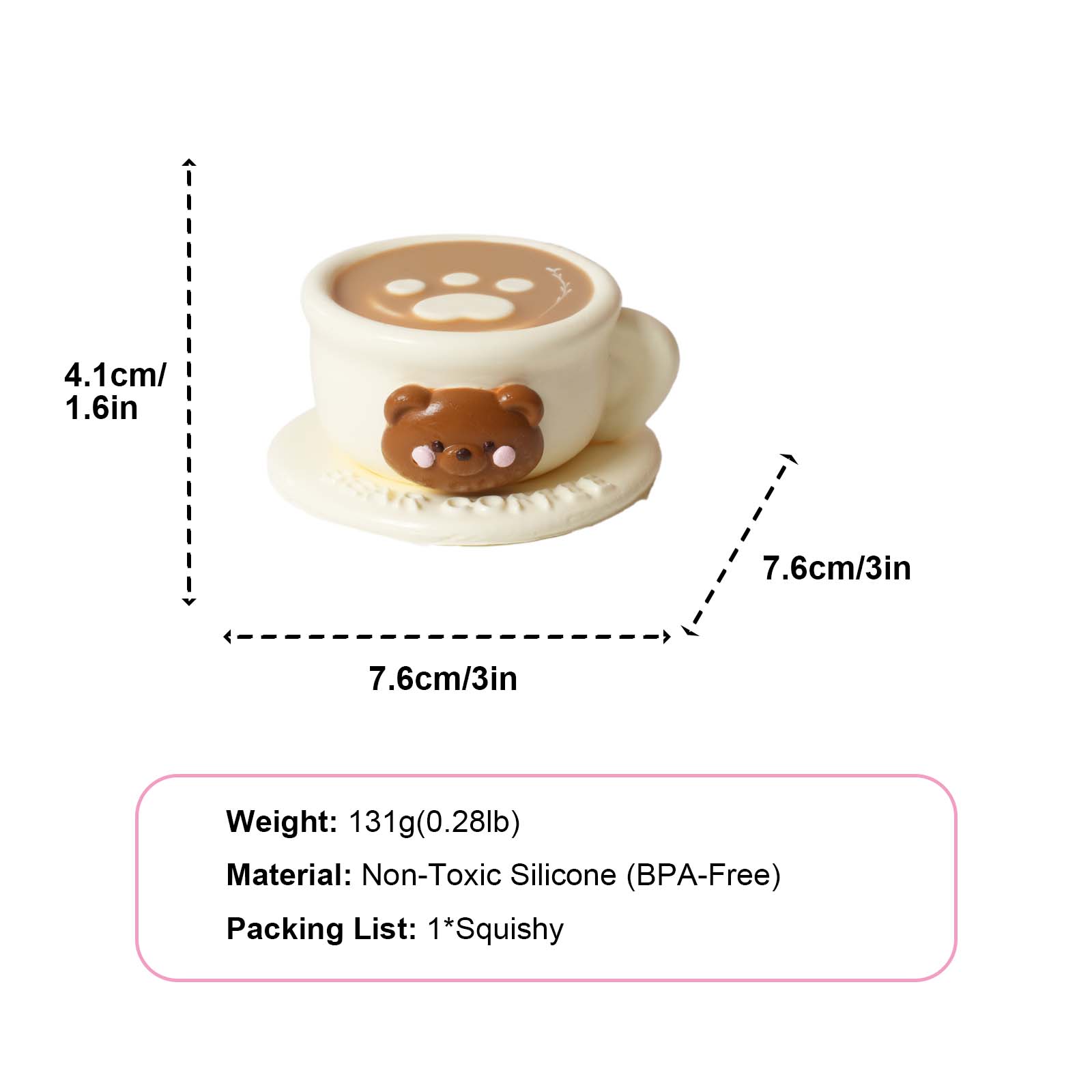 Bear Coffee Cup Taba Squishy