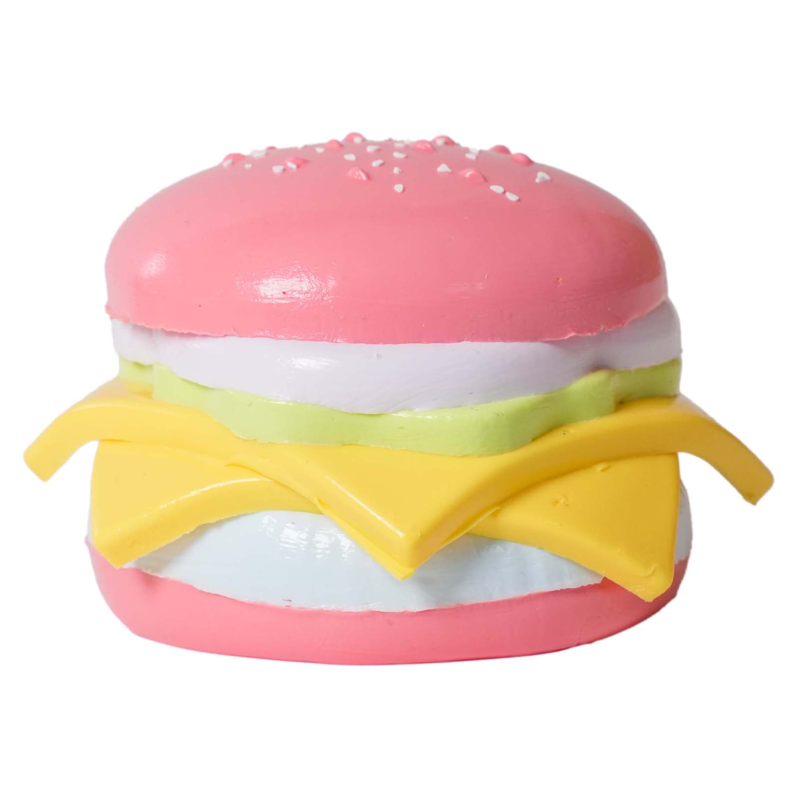 Pink Big Burger Taba Squishy