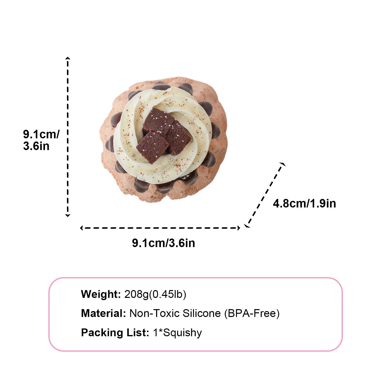 Choco Cake Taba Squishy