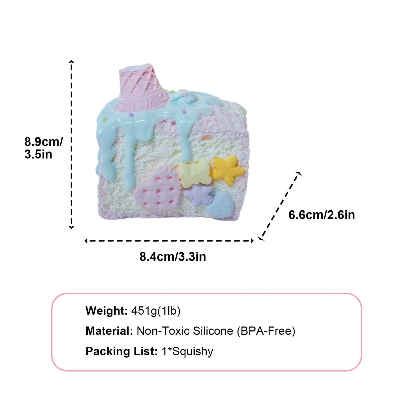 Ice Cream Toast Taba Squishy