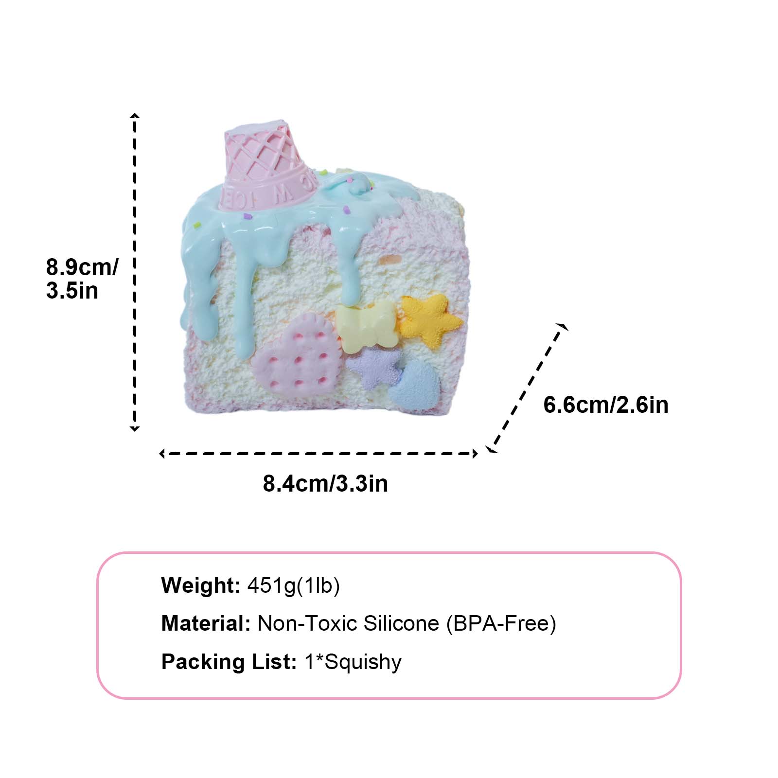 Ice Cream Toast Taba Squishy