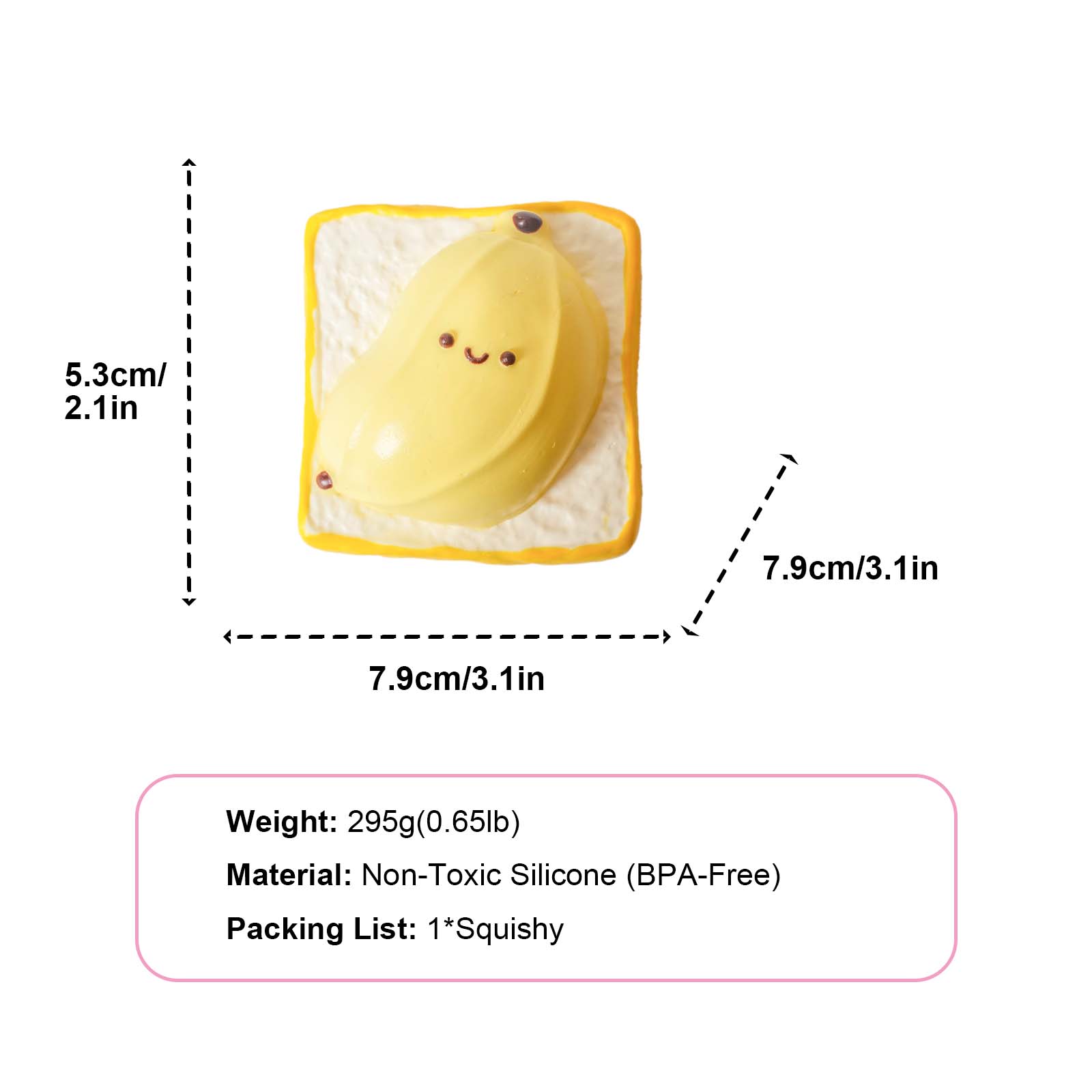 Smiling Banana Toast Taba Squishy