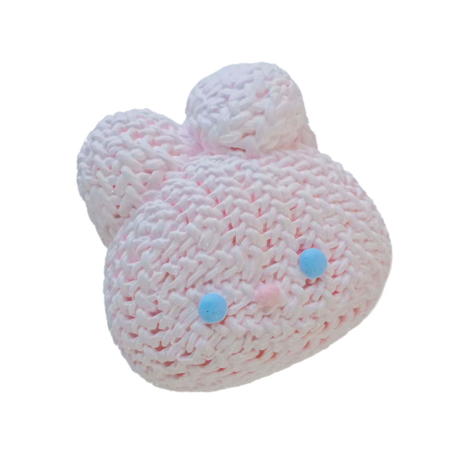 Pink yarn bunny Taba Squishy