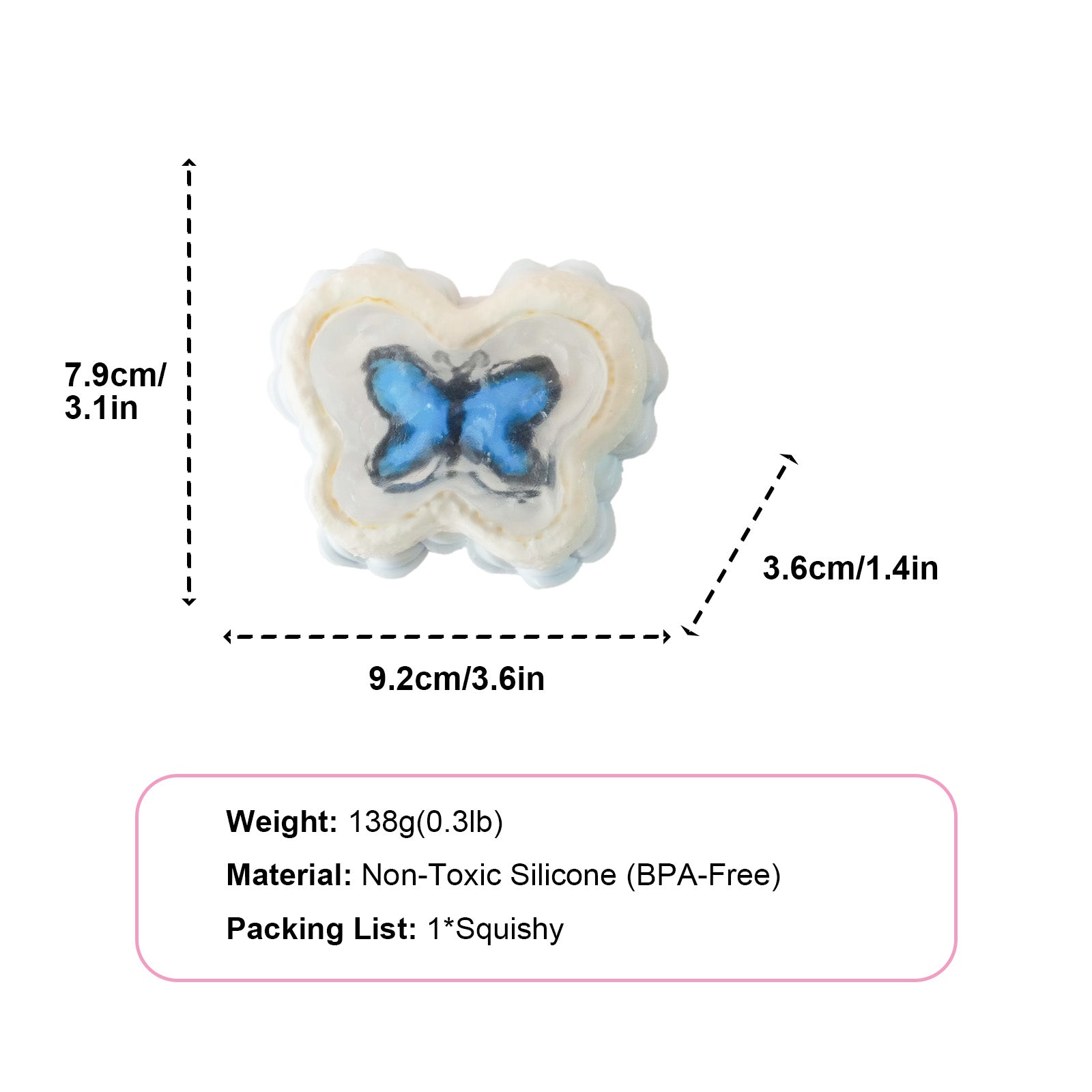 Transparent Butterfly Taba Squishy