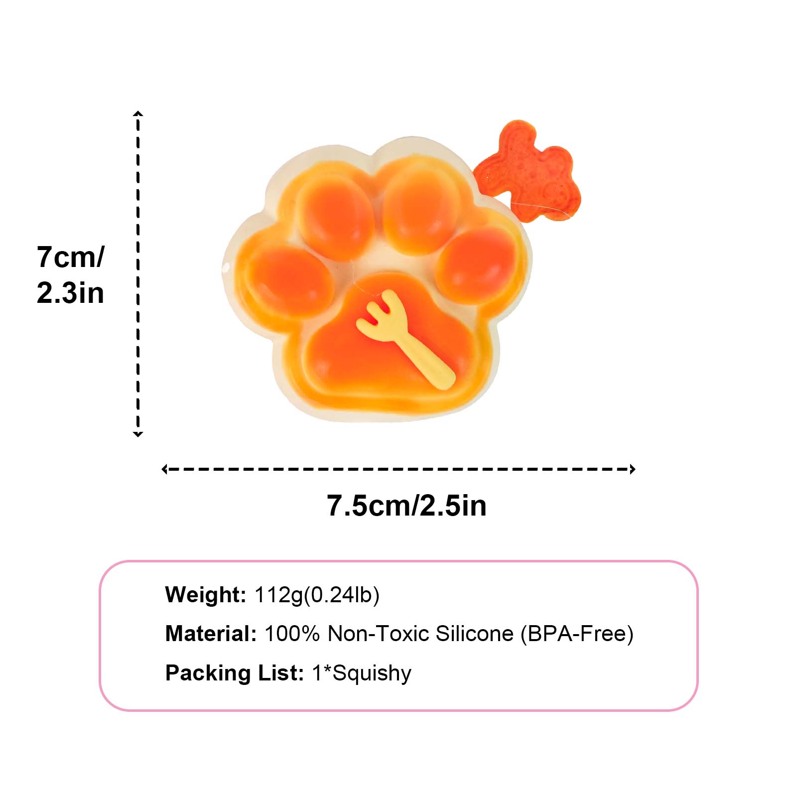 Caramel colored cat paws Taba Squishy