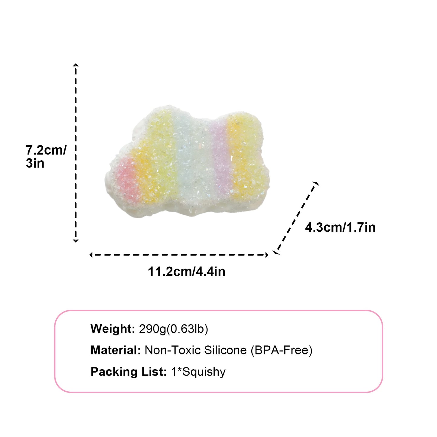 Rainbow Crushed Ice Taba Squishy