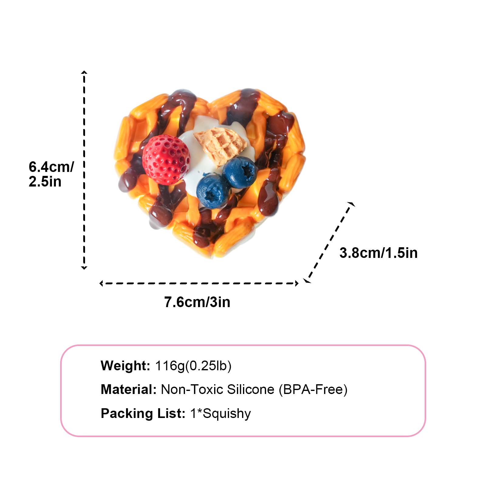 Heart Waffle Taba Squishy