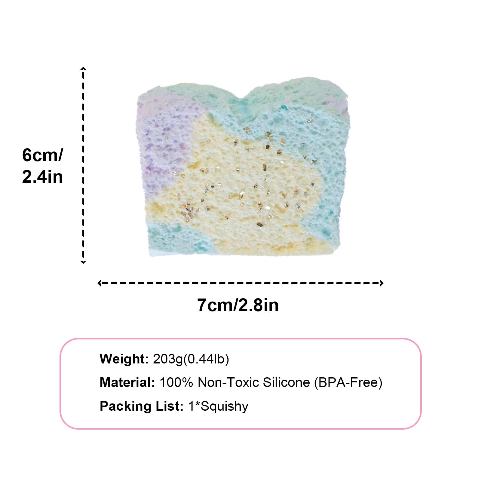 Taro Mashed QQ Toast Taba Squishy