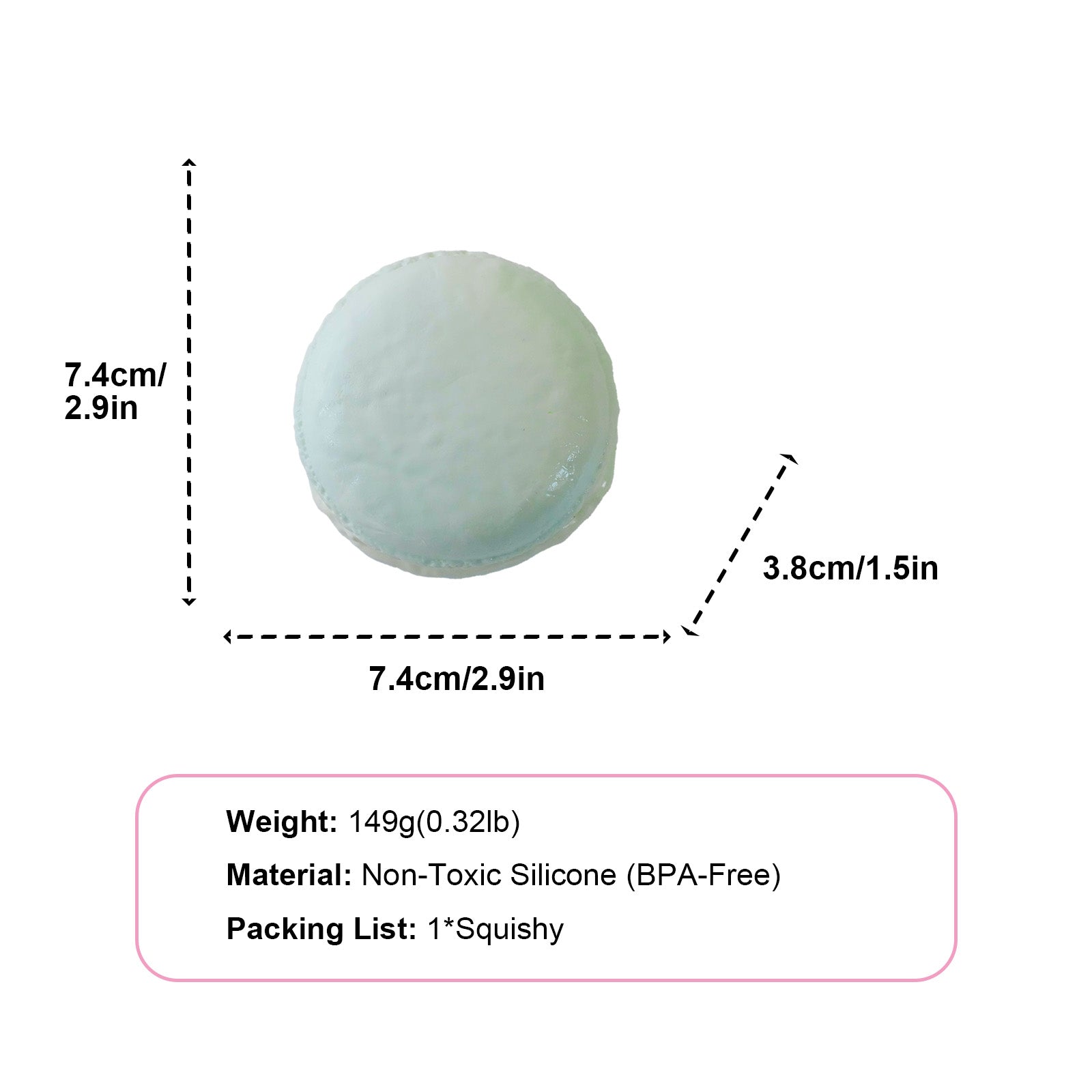 Mint Macaron Taba Squishy