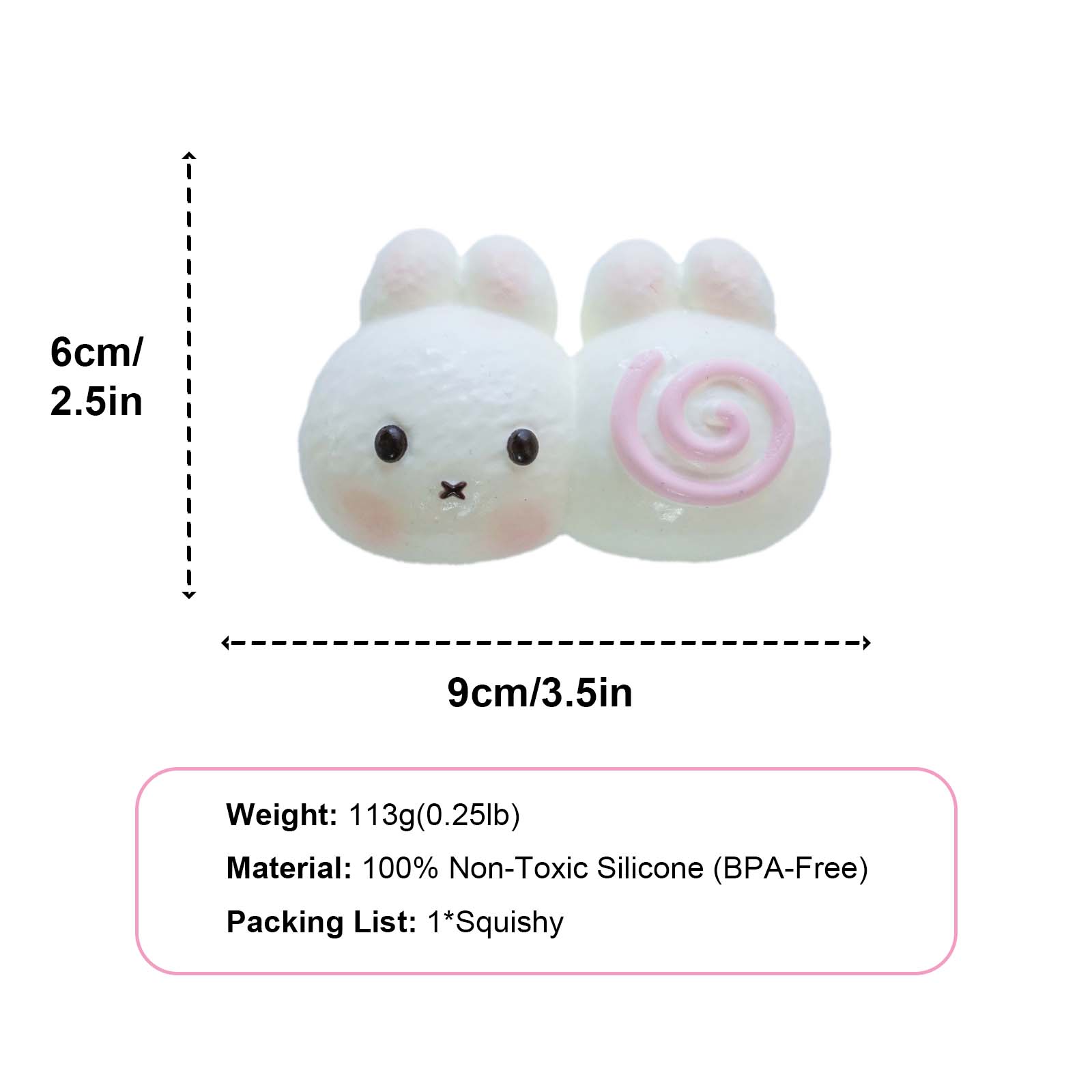 Swirl Bunny Taba Squishy