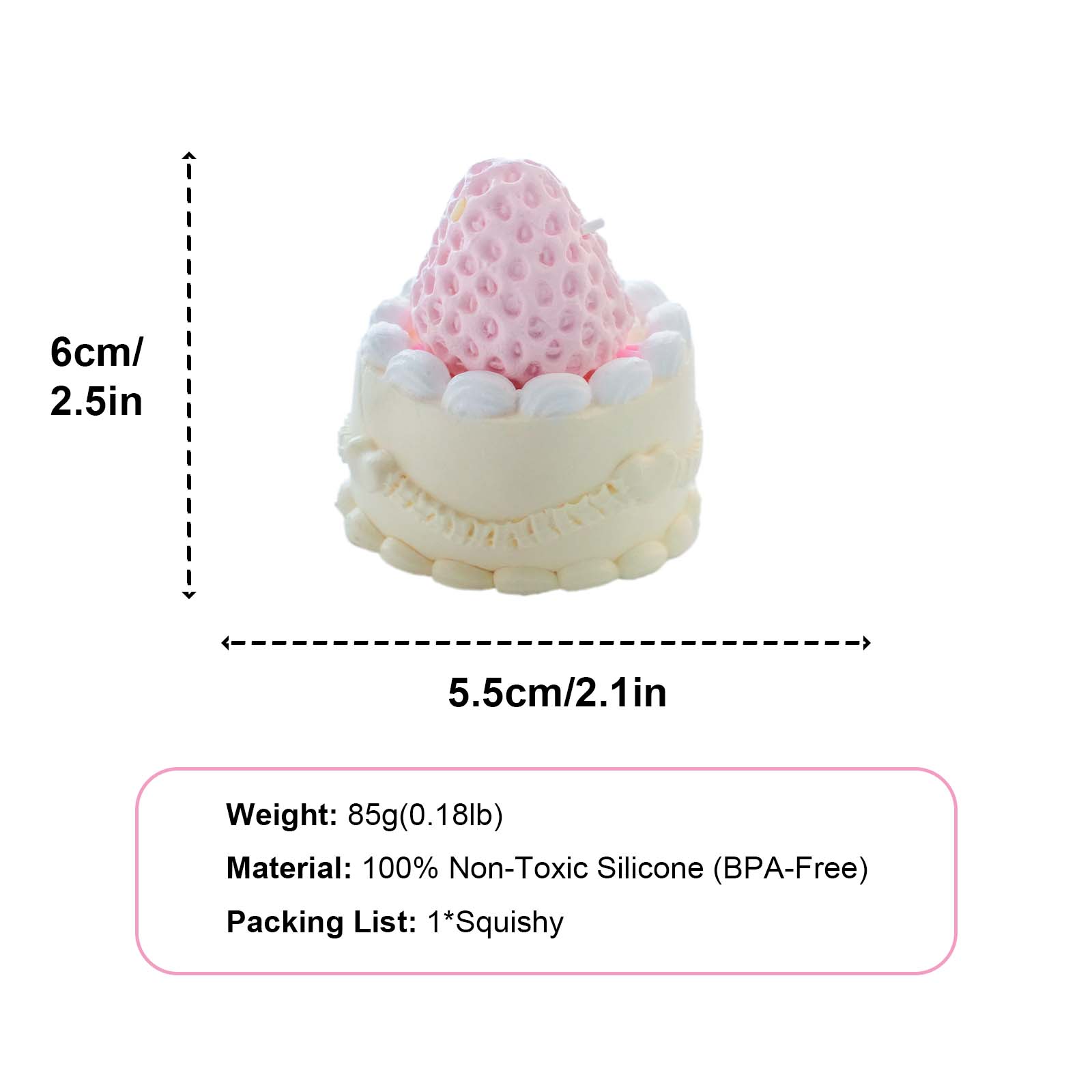 Strawberry cake Taba Squishy