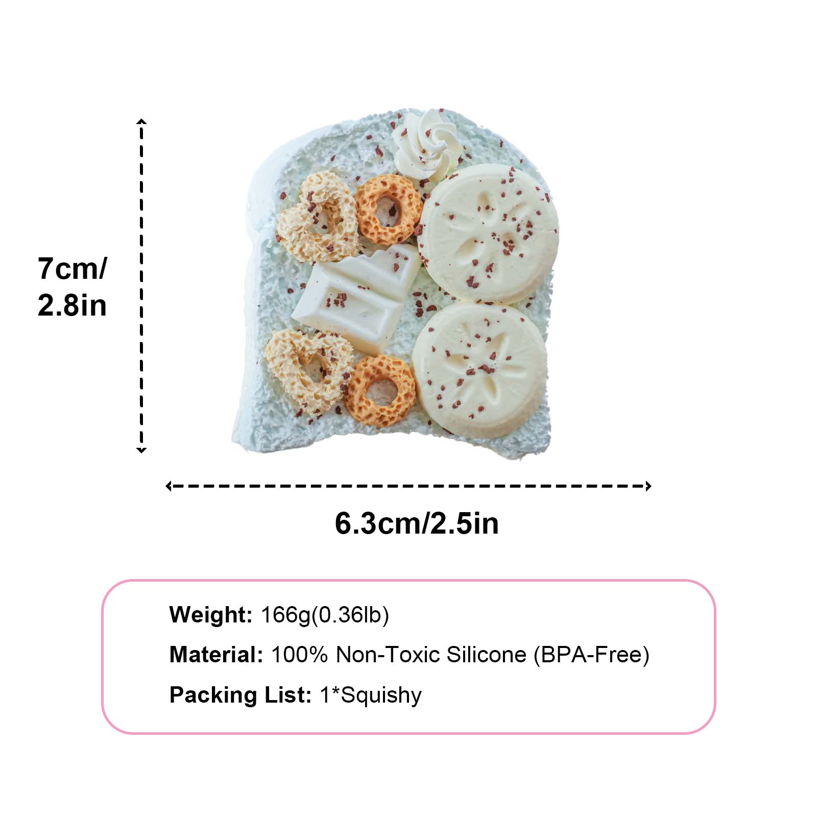 Cool Minty Toast Taba Squishy