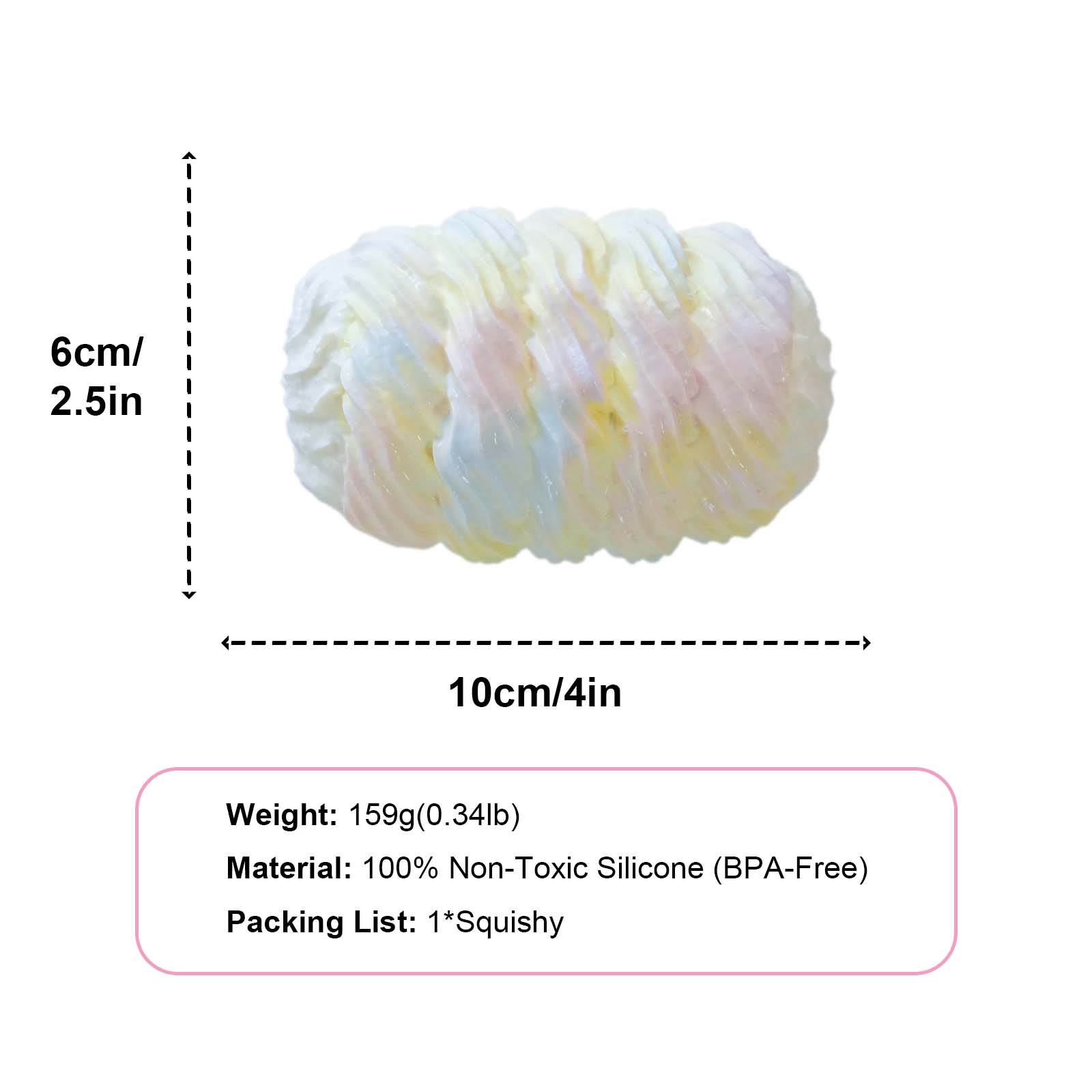 Colorful cream roll Taba Squishy